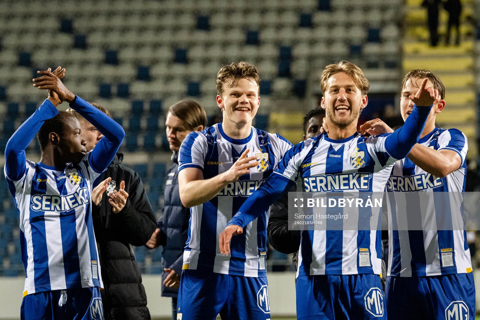IFK Göteborgs Kolbeinn Thordarson och Arbnor Mucolli jublar