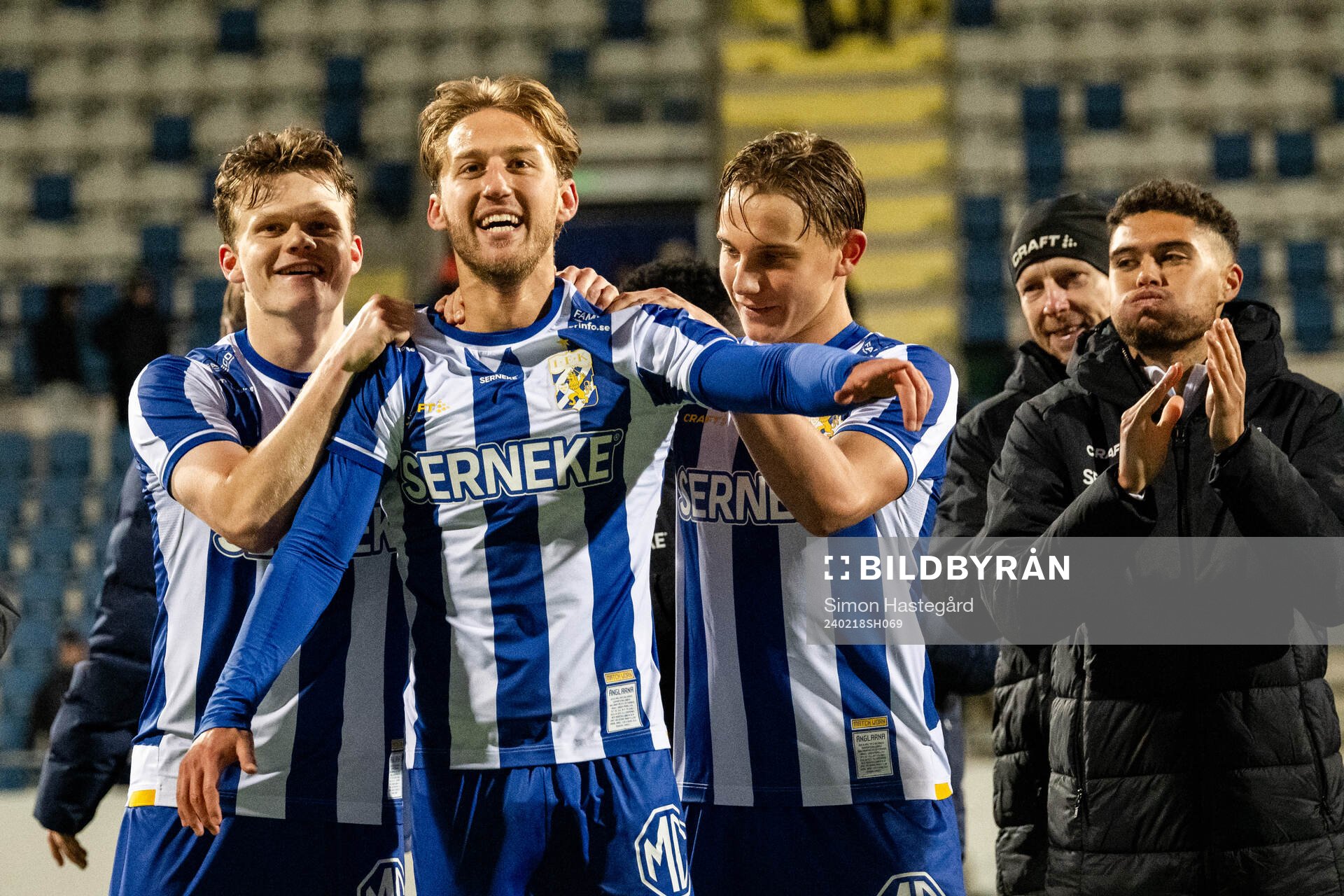 IFK Göteborgs Kolbeinn Thordarson och Arbnor Mucolli jublar