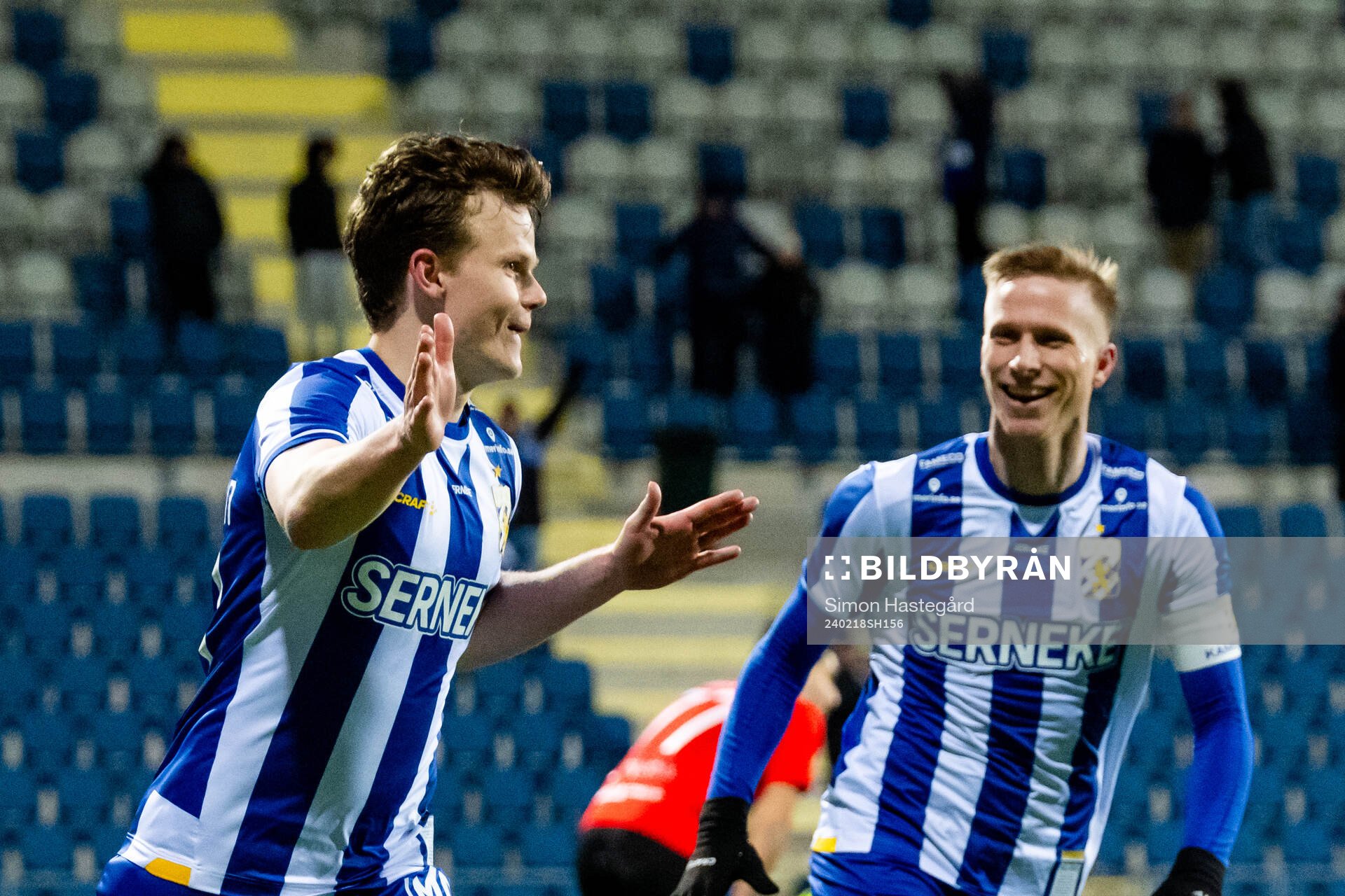 IFK Göteborgs Kolbeinn Thordarson och Oscar Wendt jublar