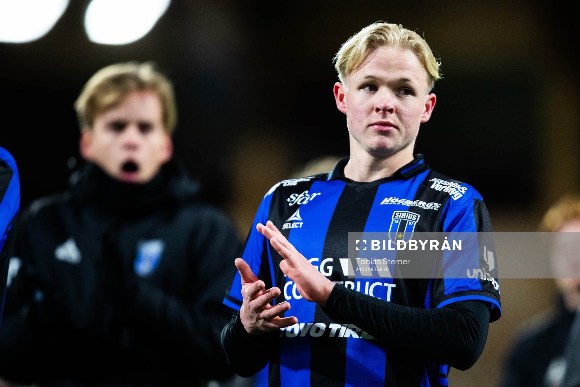 Sirius Hugo Andersson Mella under fotbollsmatchen i Svenska Cupen mellan Sirius och Utsikten den 18 februari 2024 i Uppsala. 