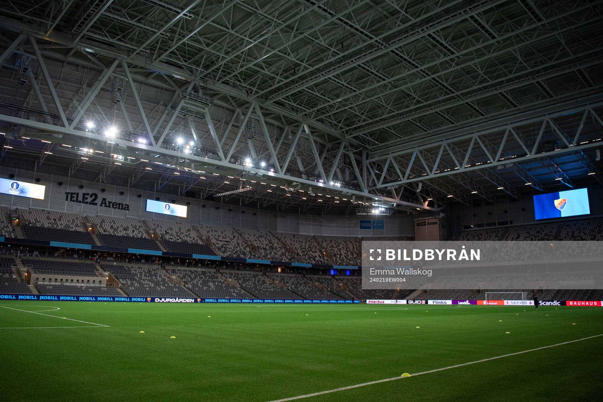 Interiör vy av Tele2 Arena