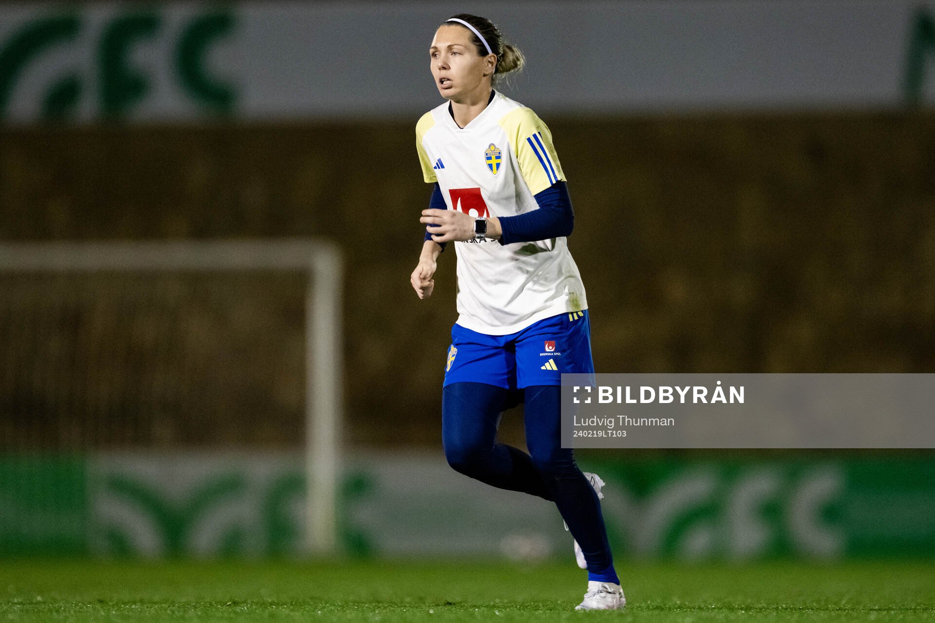 Goalkeeper Jennifer Falk of the women's national football