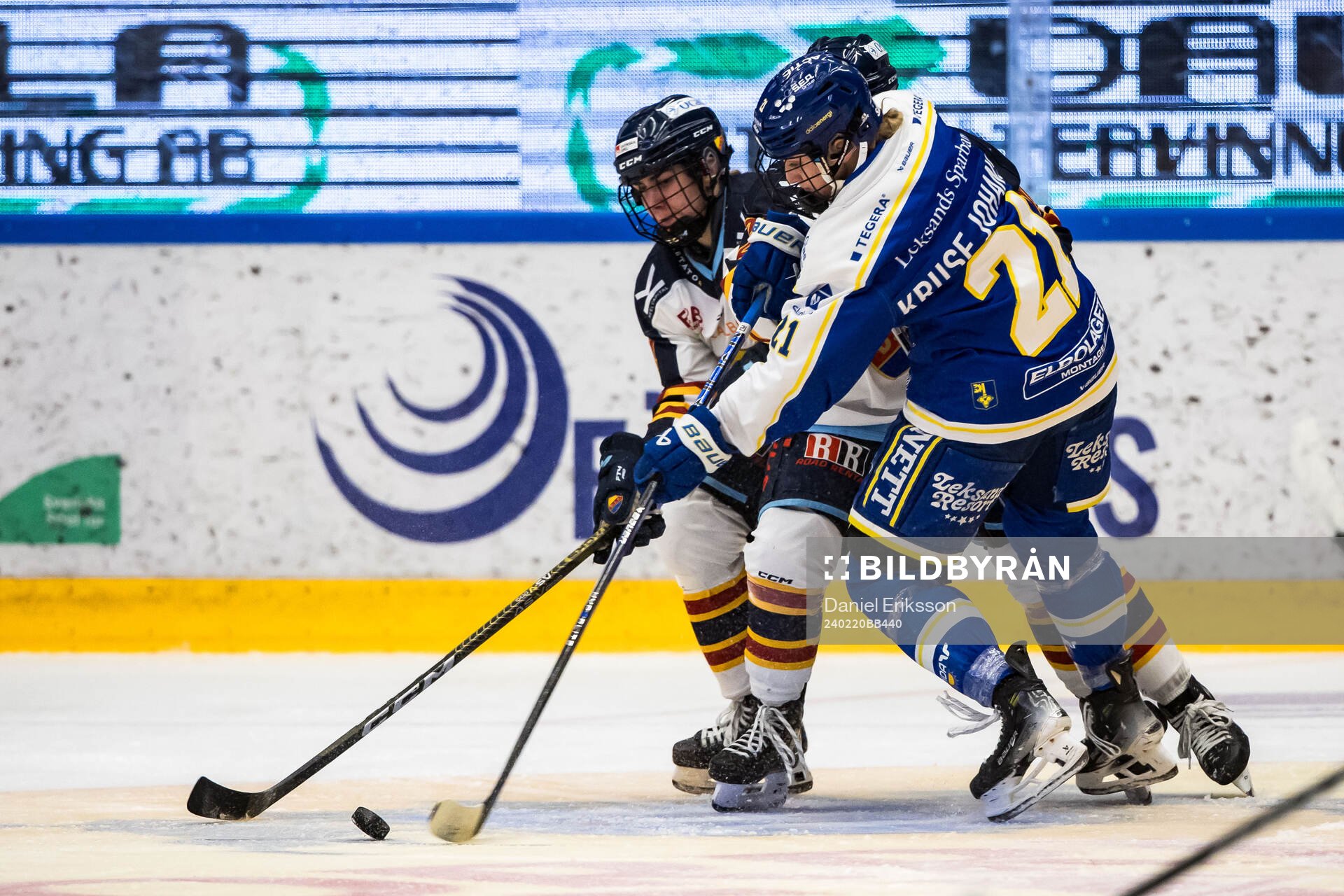 Djurgårdens Wilma Wäng-Germundsson och Leksands Emilie
