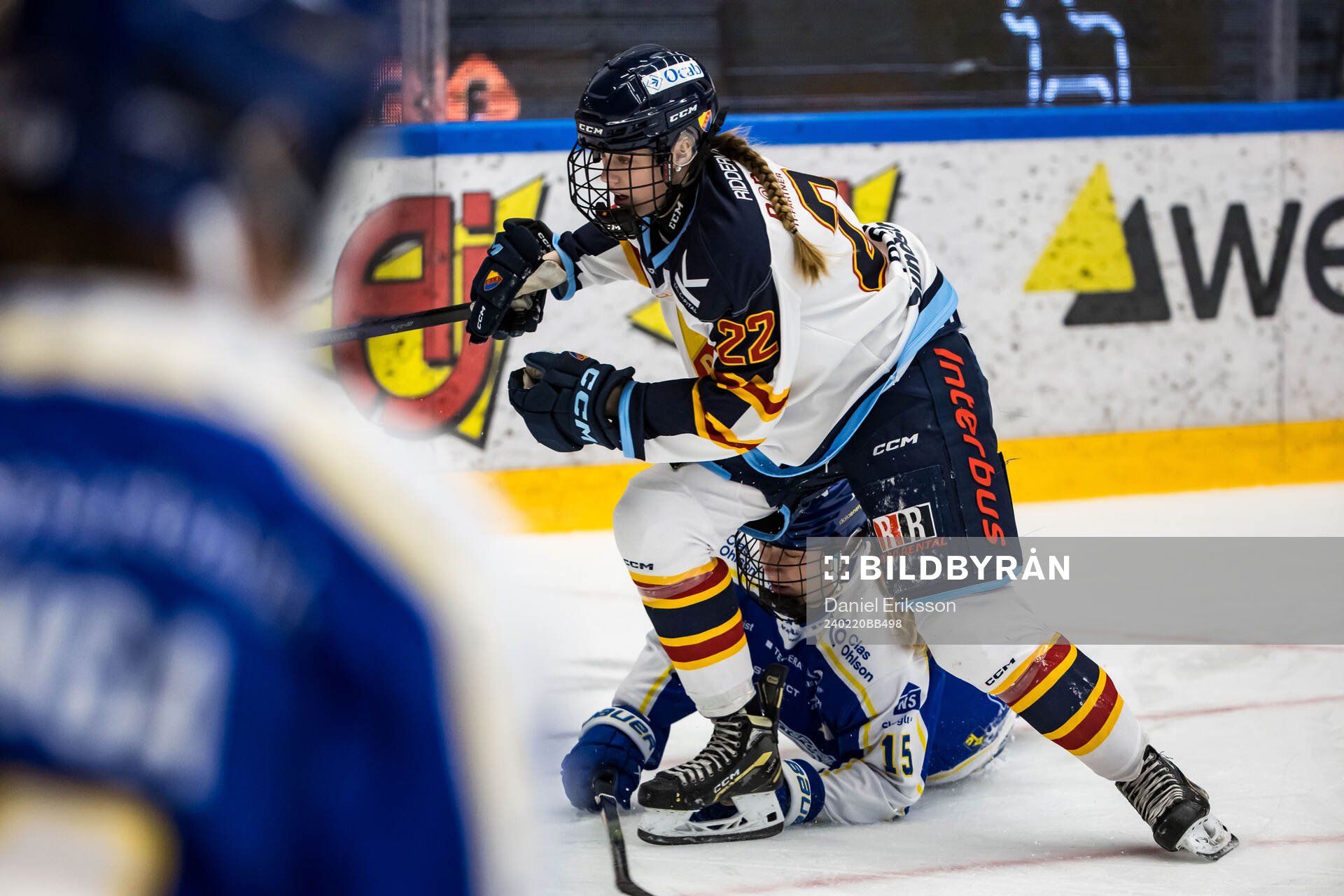 Djurgårdens Tereza Plosova och Leksands Ida Press