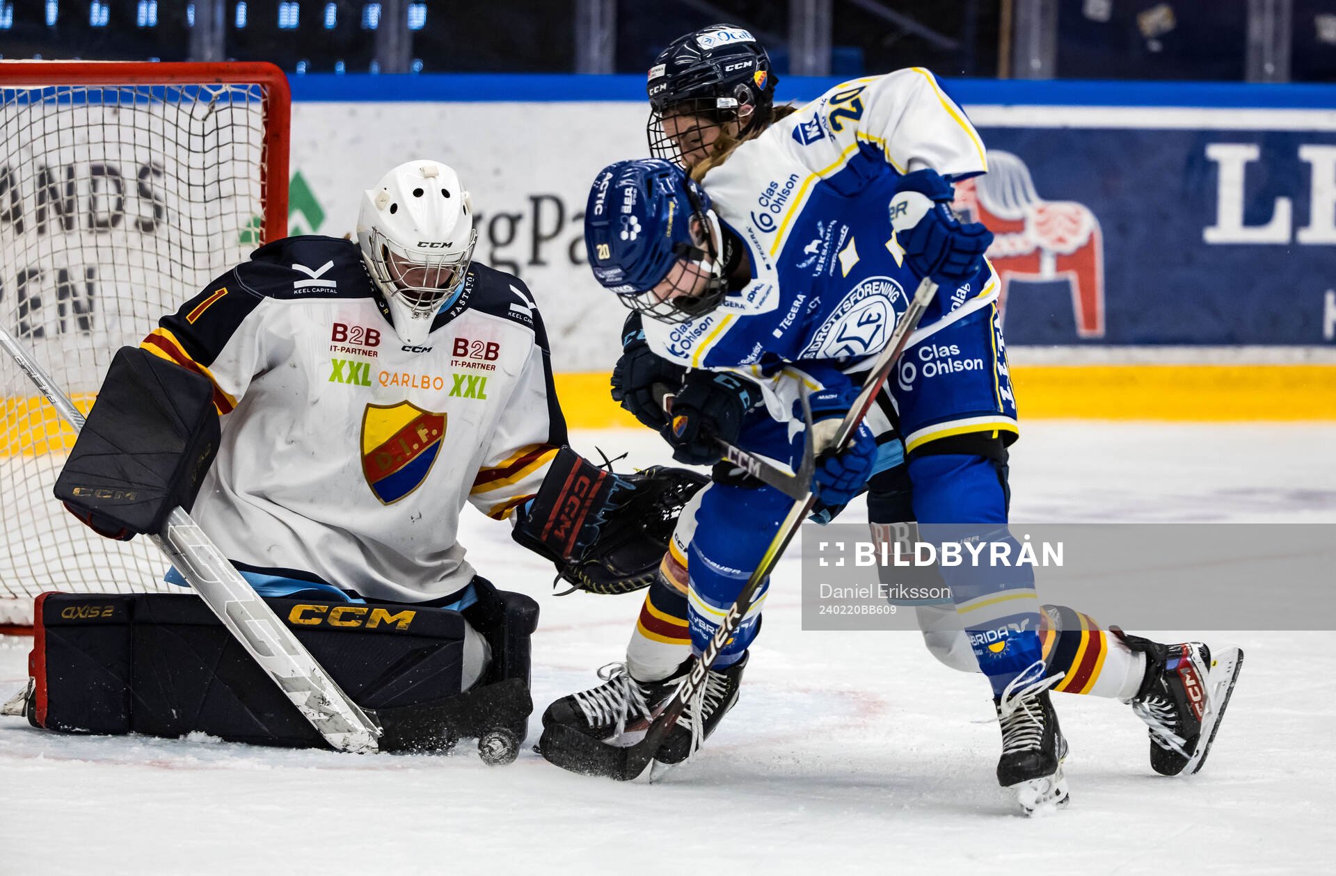 Djurgårdens målvakt Lia Leiderö Palmlöv och Leksands