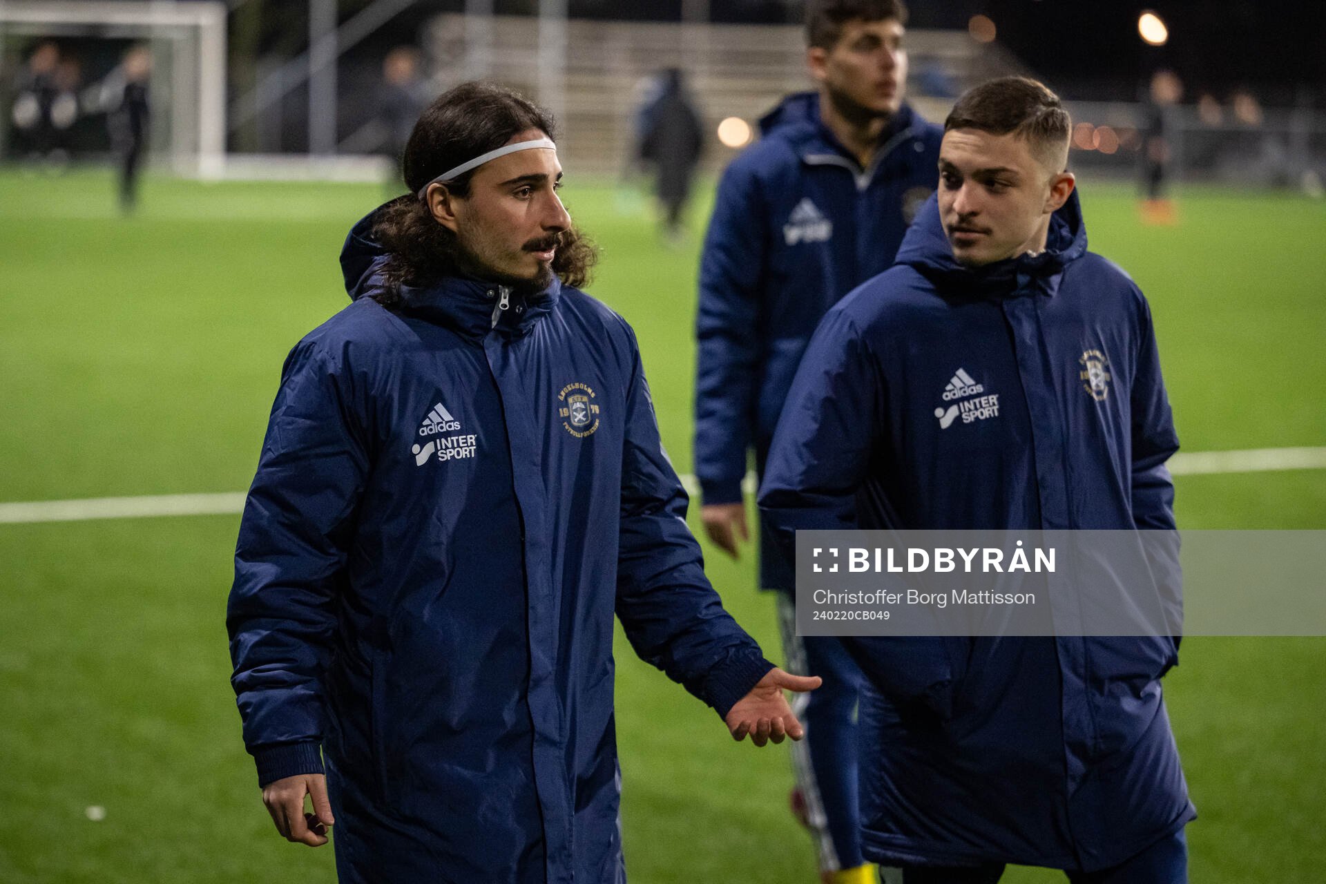 Ängelholms Berkman Micoogullari under träningsmatchen i fotboll mellan Landskrona BOIS och Ängelholm den 20 februari 2024 i Landskrona.