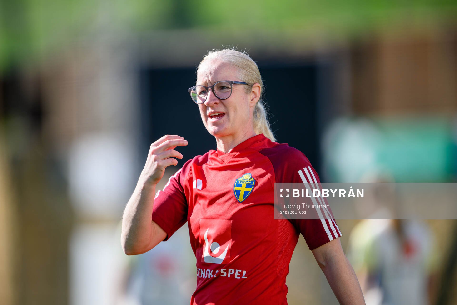 Assistant coach Victoria Sandell of Sweden of the women's