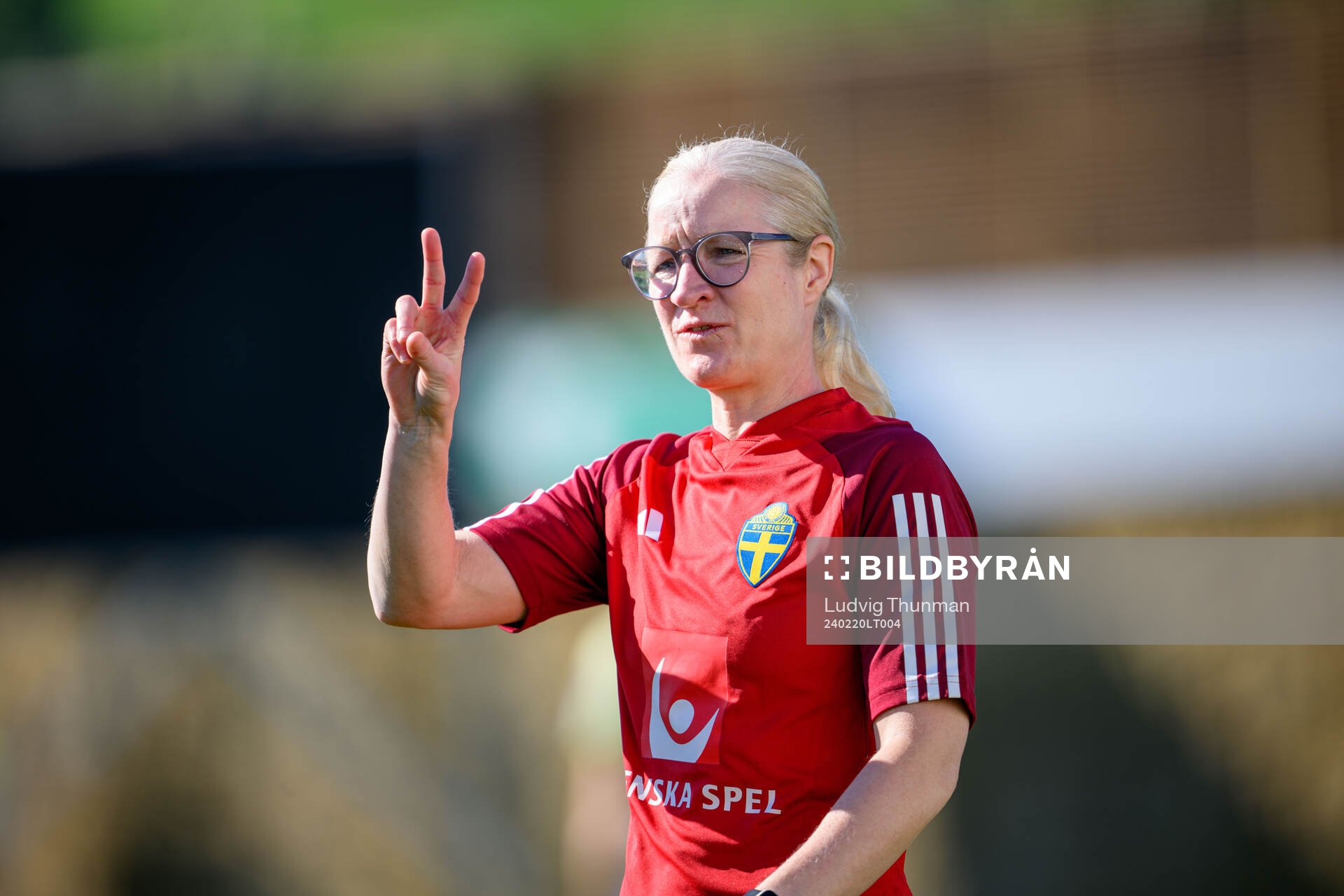 Assistant coach Victoria Sandell of Sweden of the women's