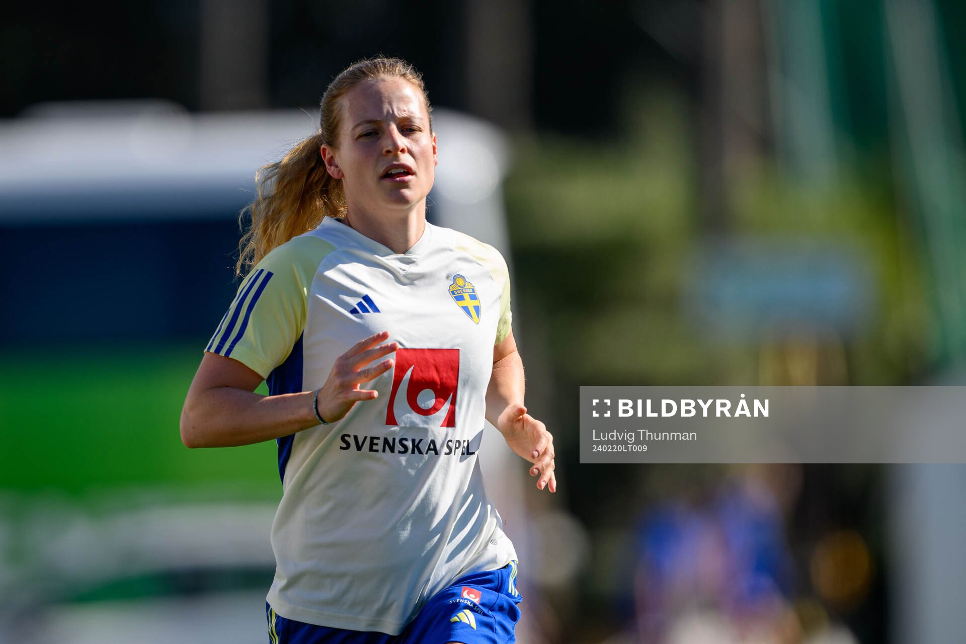 Anna Anvegård of Sweden of the women's national football