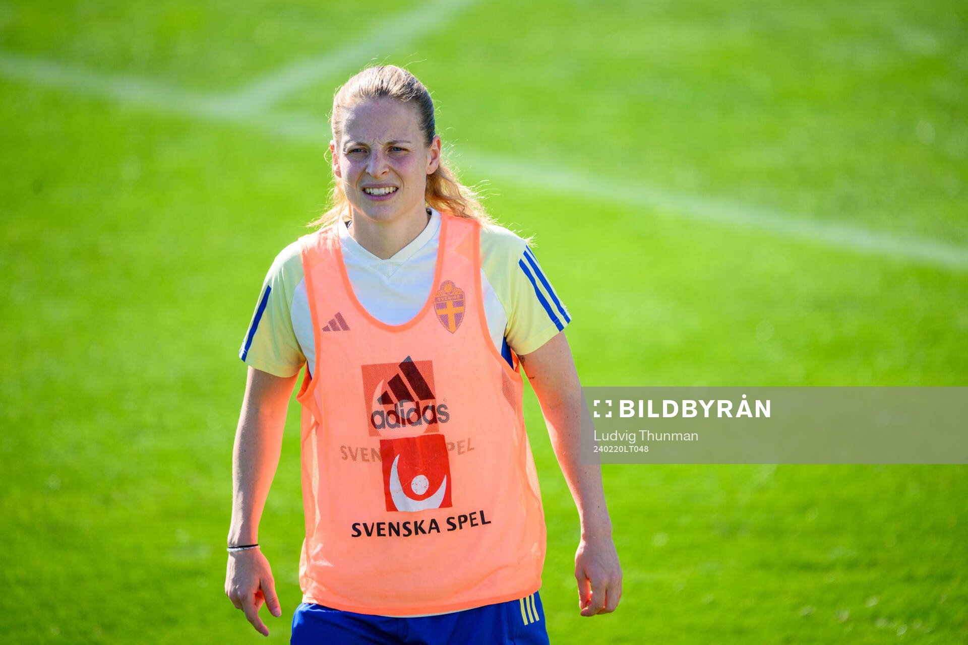 Anna Anvegård of Sweden of the women's national football