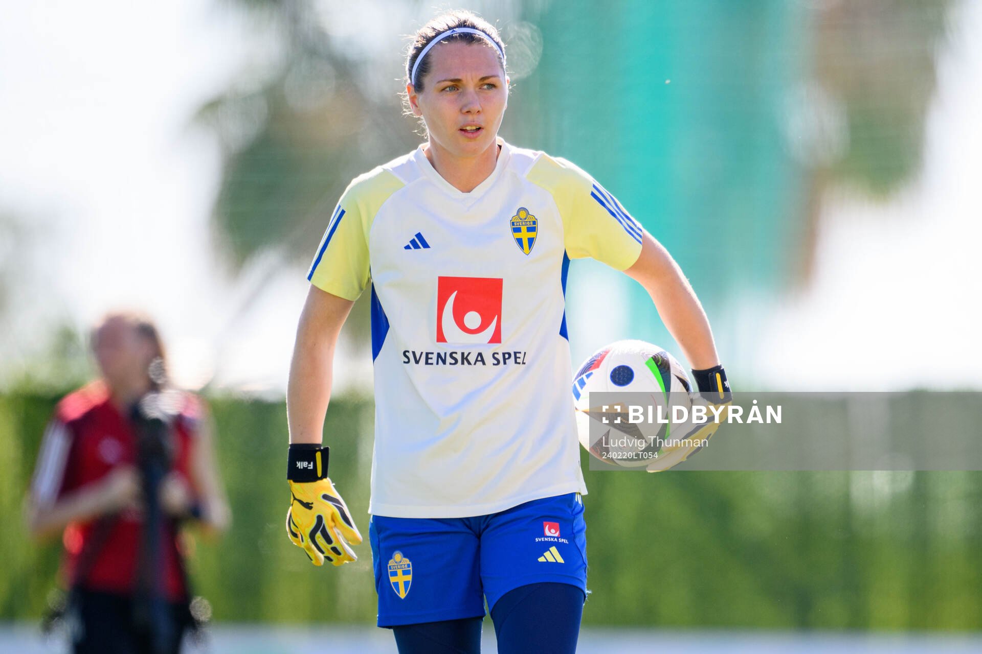 Goalkeeper Jennifer Falk of Sweden of the women's national