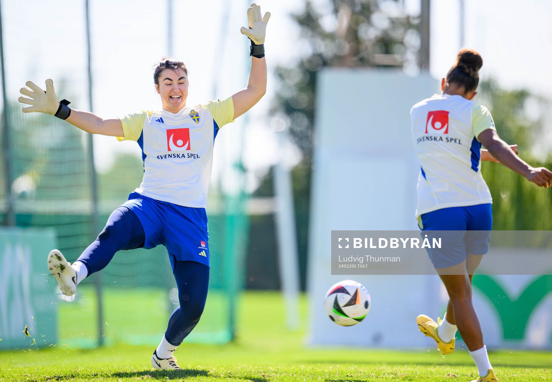 Goalkeeper Zecira Musovic of Sweden of the women's national