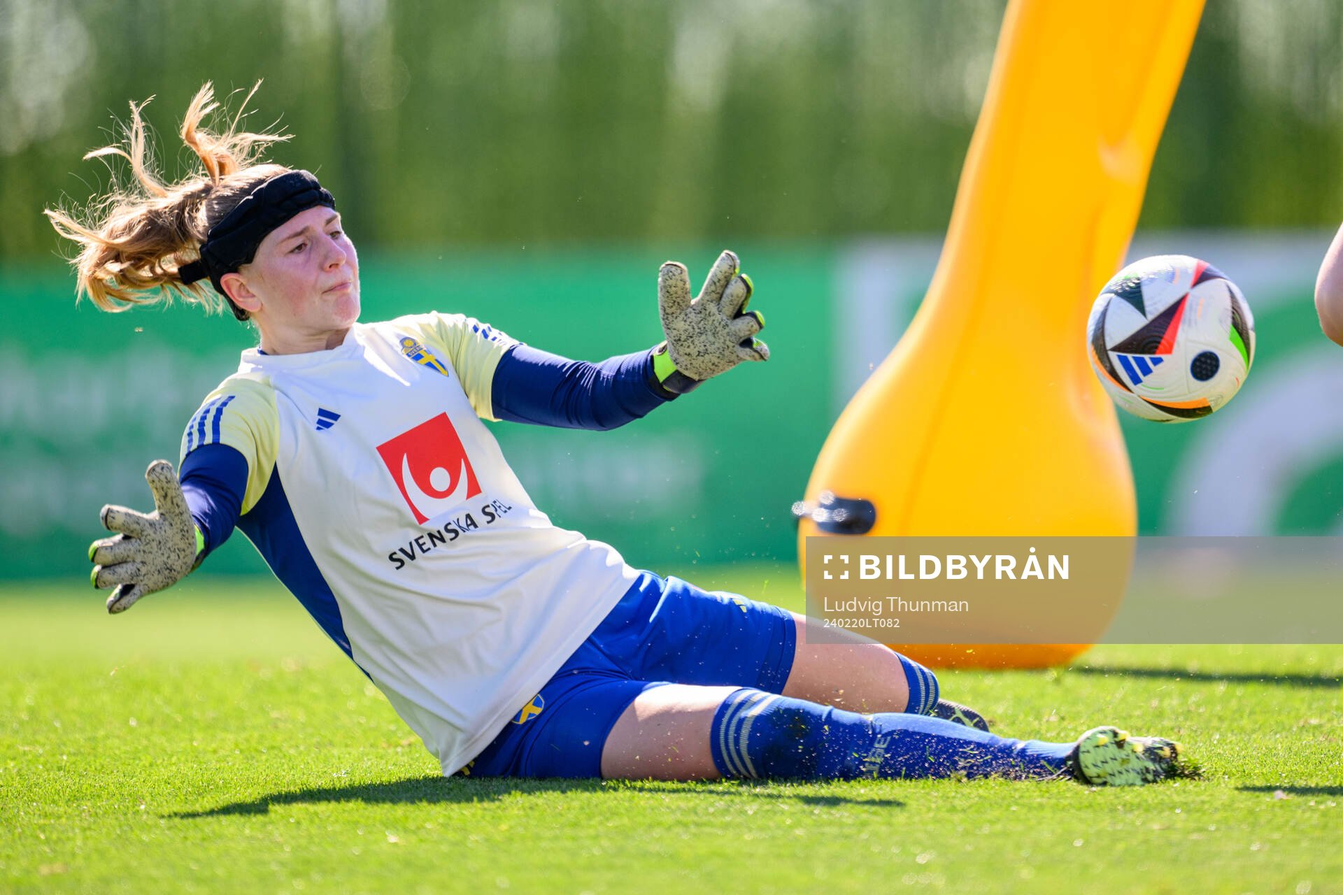 Tove Enblom of Sweden of the women's national football team of Sweden at a training session on February 20, 2024 in Marbella. 