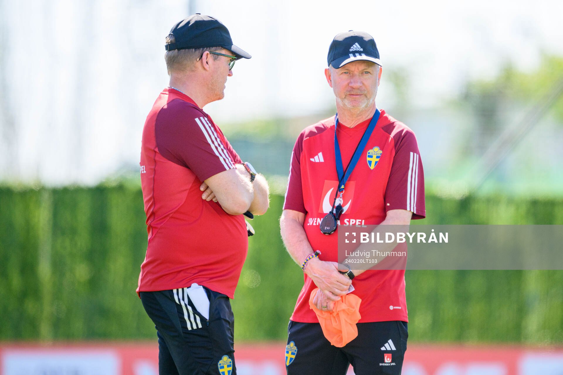 Goalkeeper coach Leif Troedsson and Head coach Peter