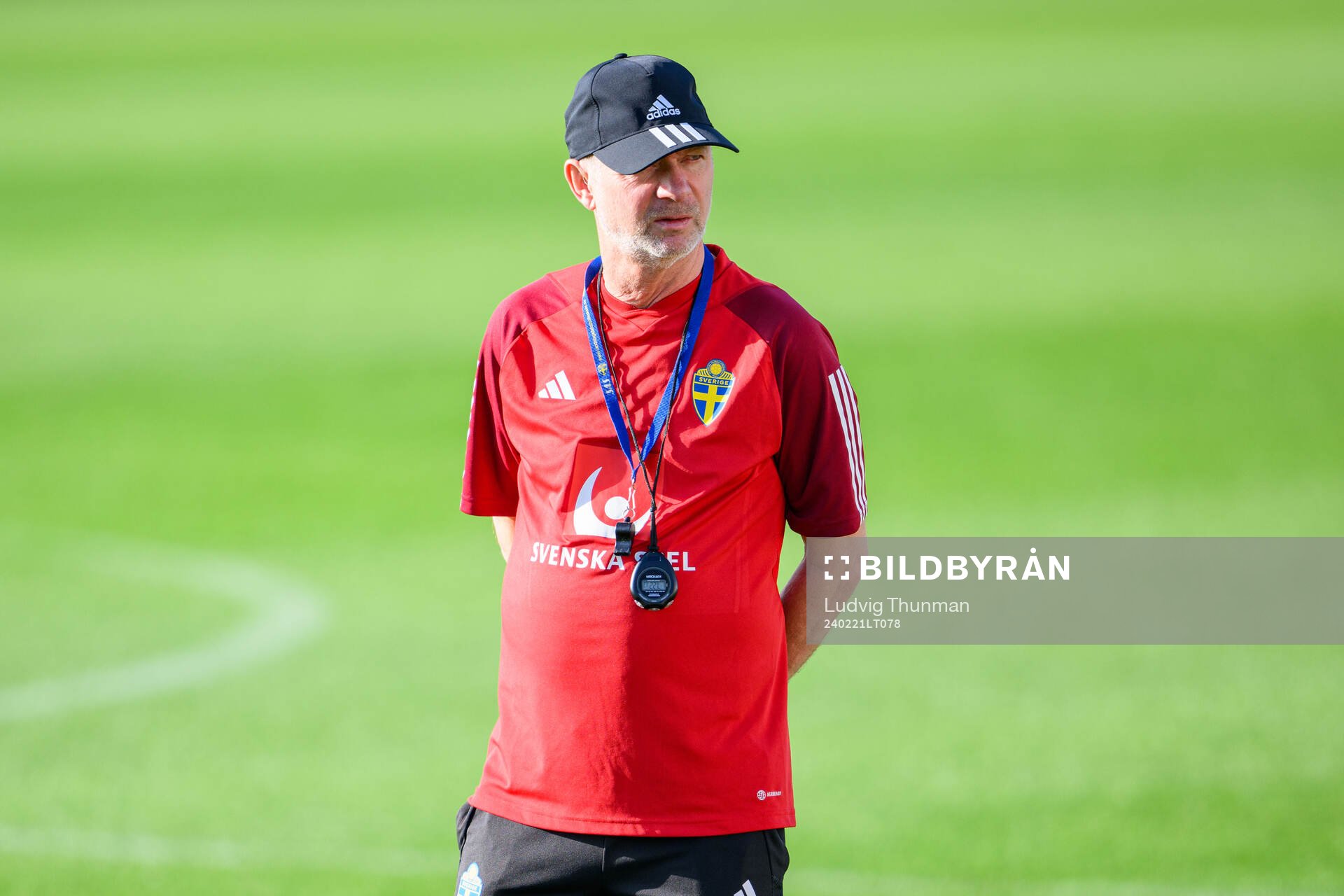 Head coach Peter Gerhardsson of Sweden of the women's