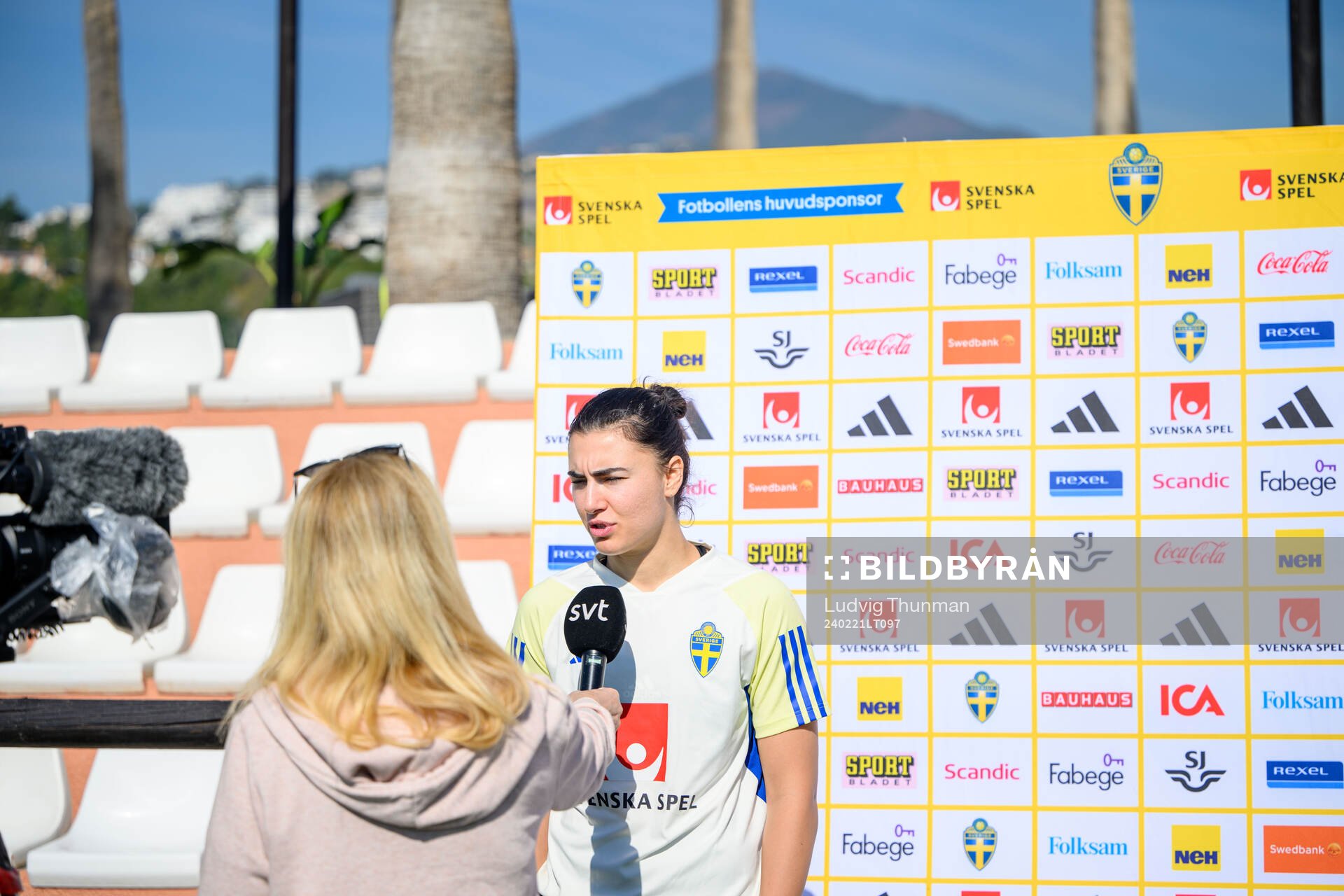 Goalkeeper Zecira Musovic of Sweden of the women's national