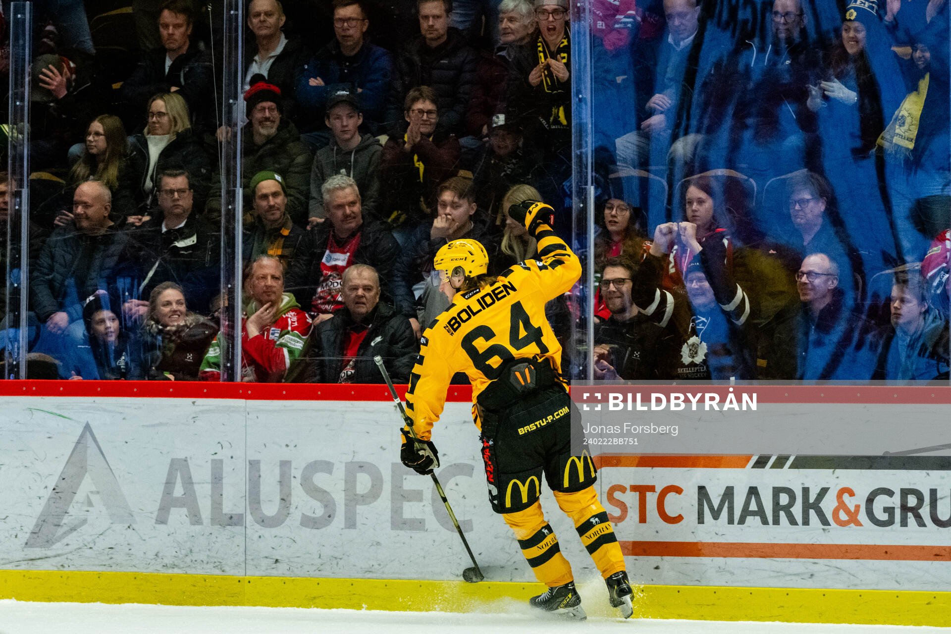 Skellefteås Jonathan Pudas jublar
