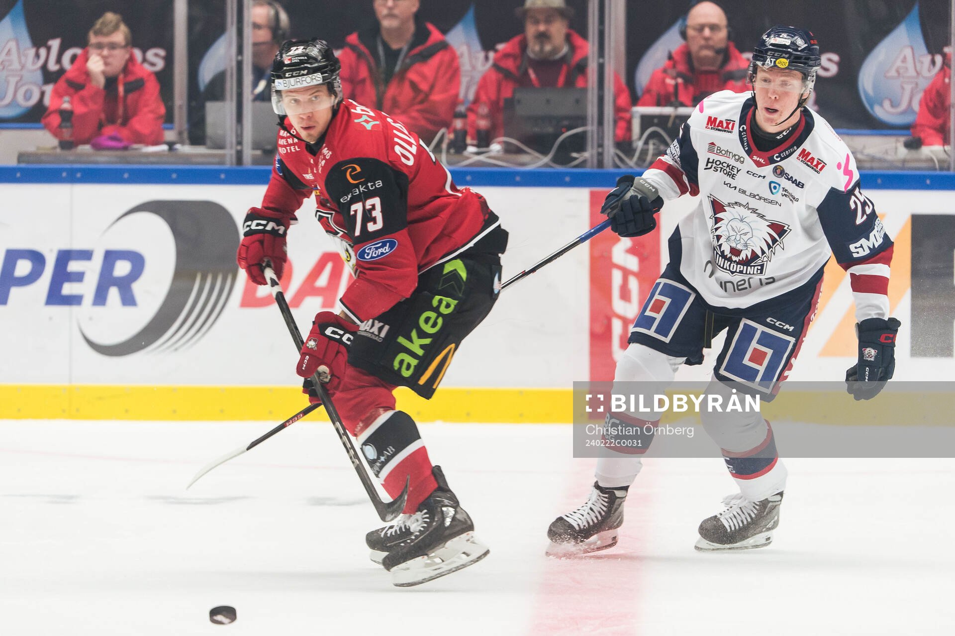 Malmö Redhawks Adam Ollas Mattsson och Linköpings Filip