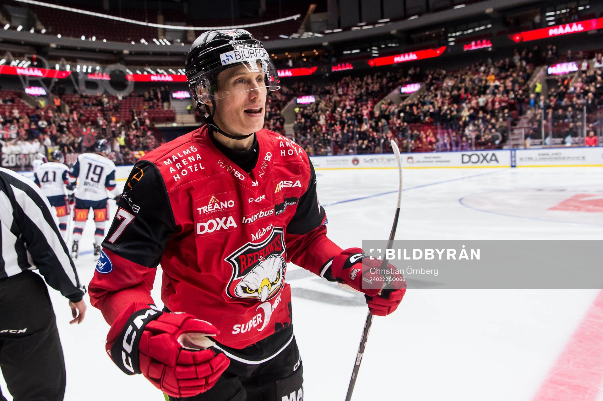 Malmö Redhawks Robin Alvarez jublar