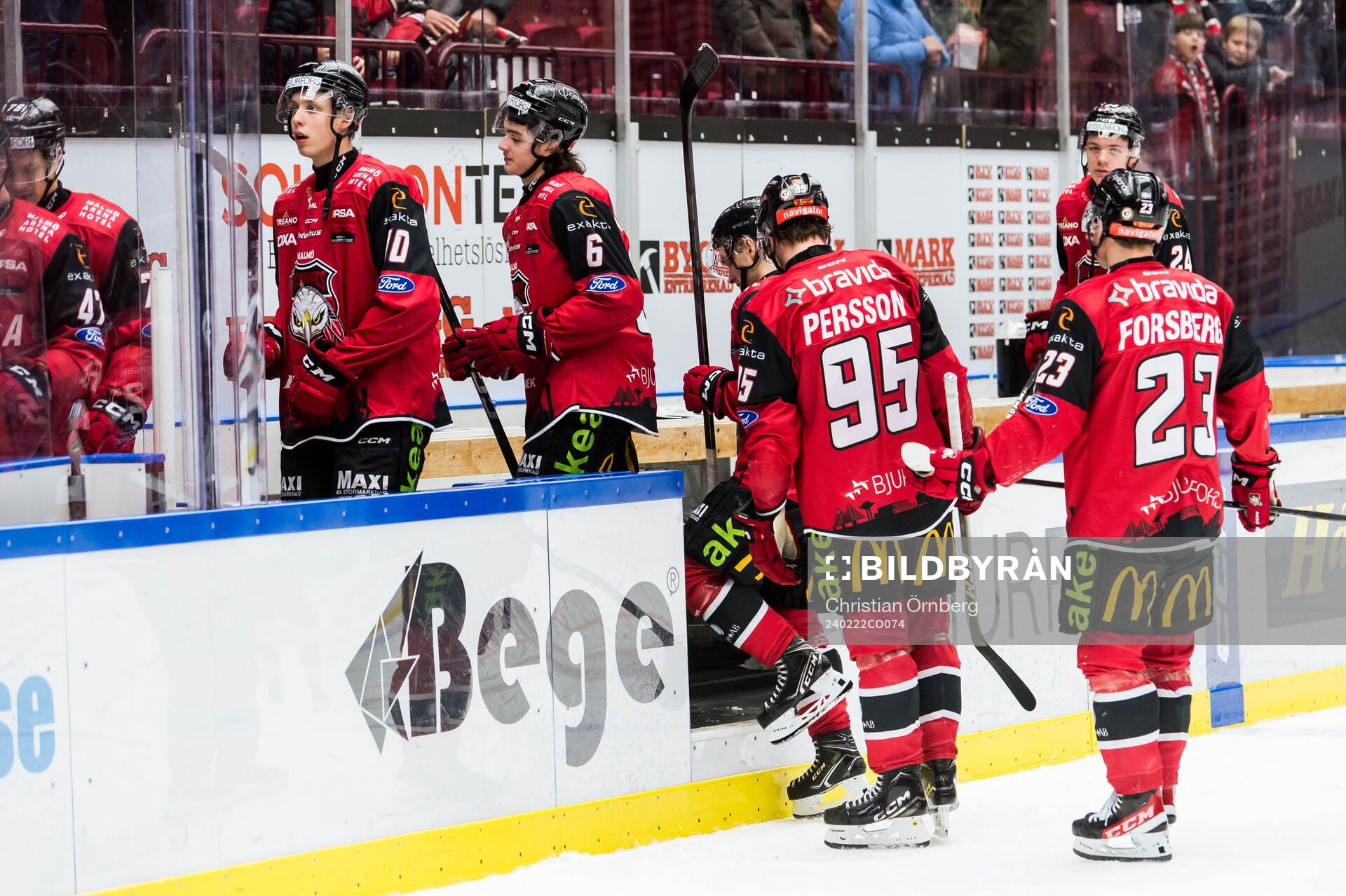Malmö Redhawks spelare deppar