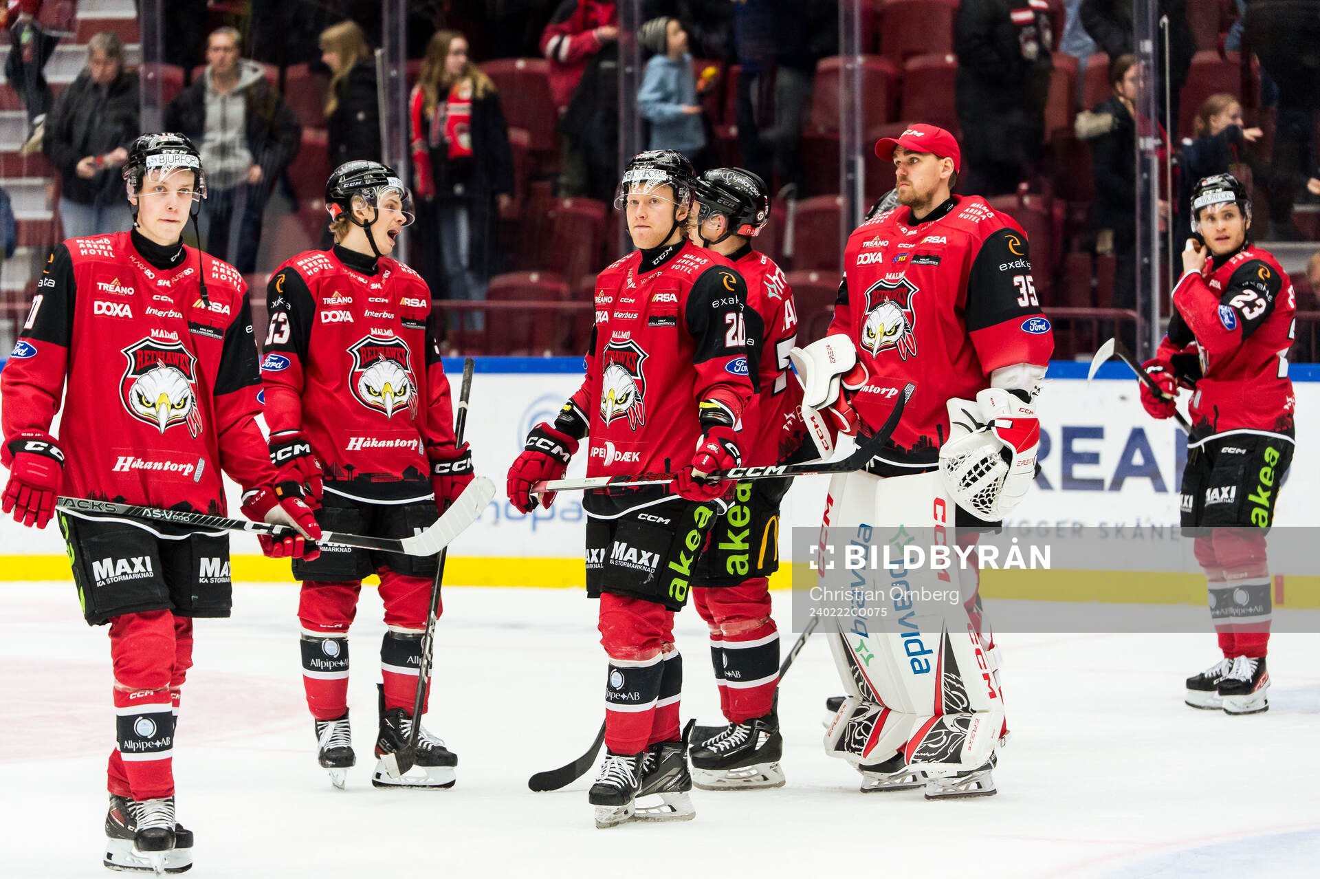 Malmö Redhawks spelare deppar