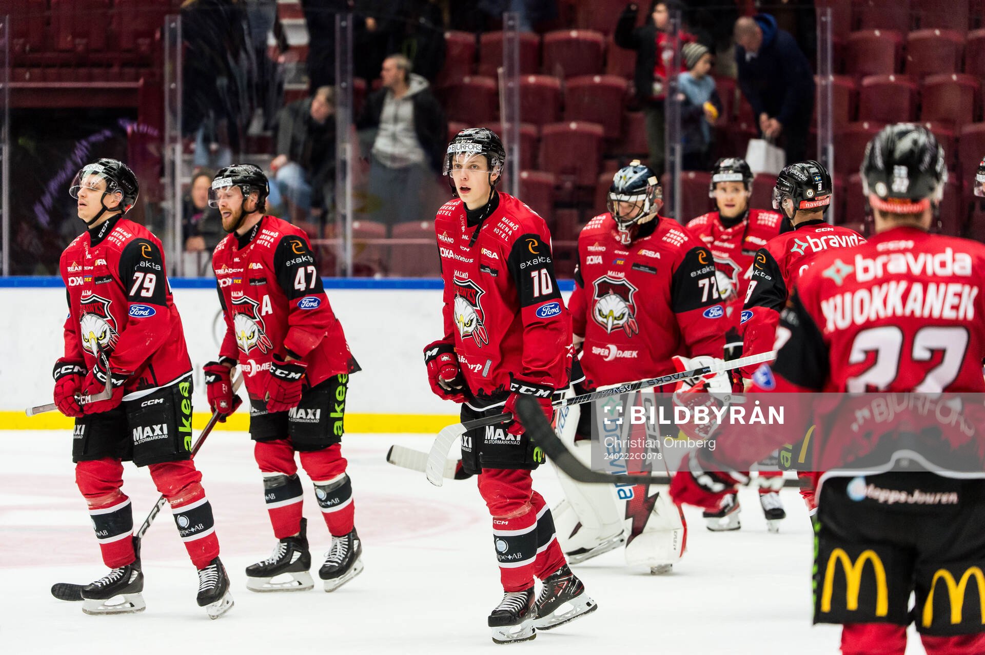 Malmö Redhawks spelare deppar