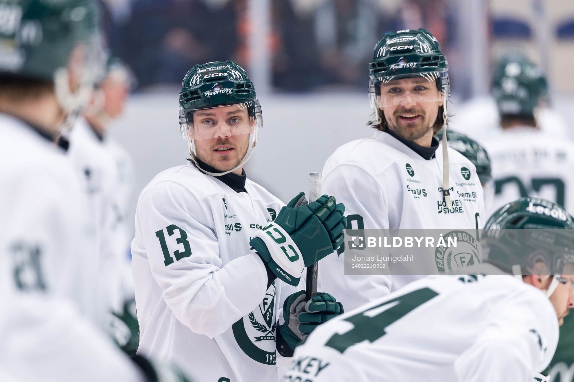 Färjestads Joel Kellman och Linus Johansson