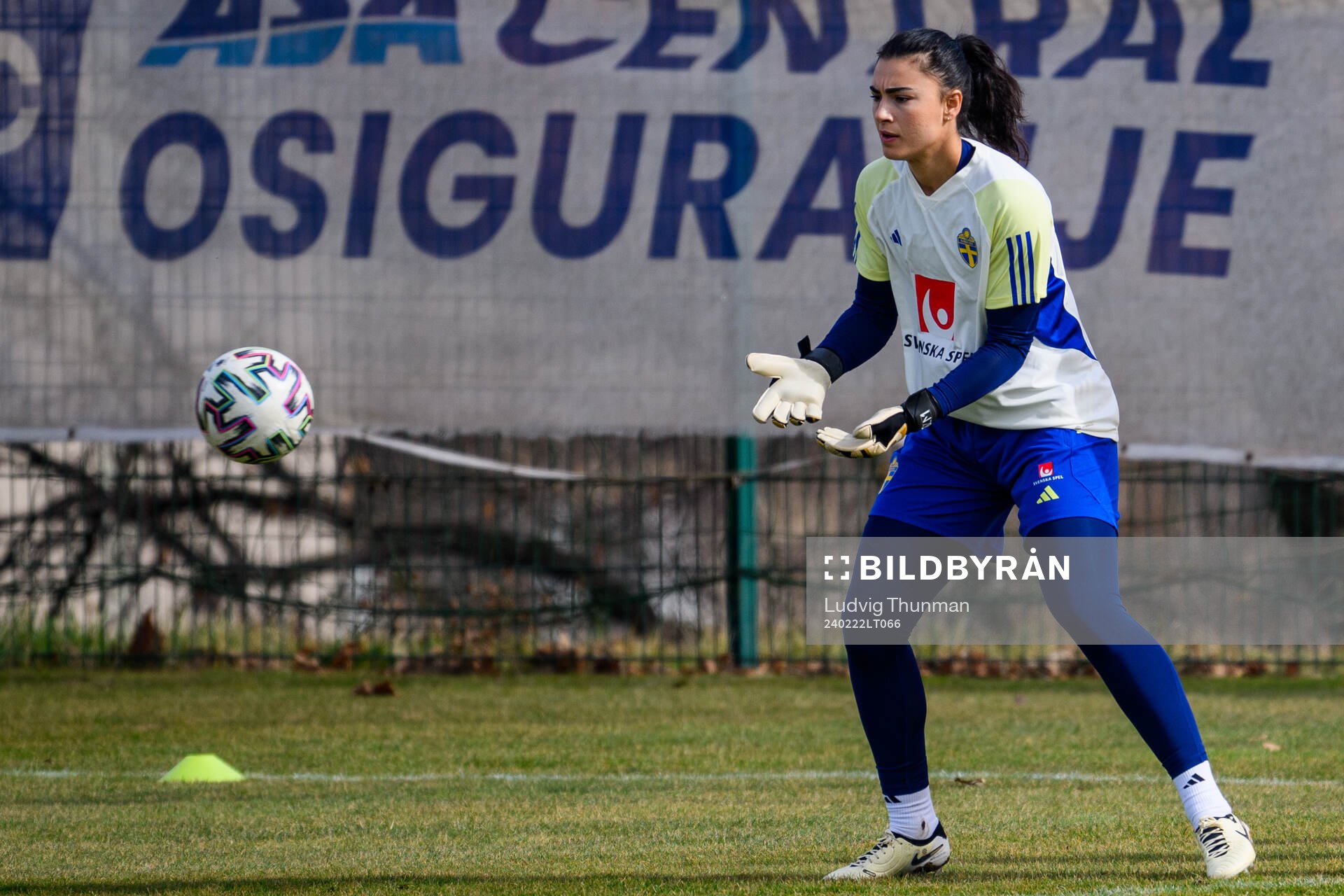 Goalkeeper Zecira Musovic of the women's national football