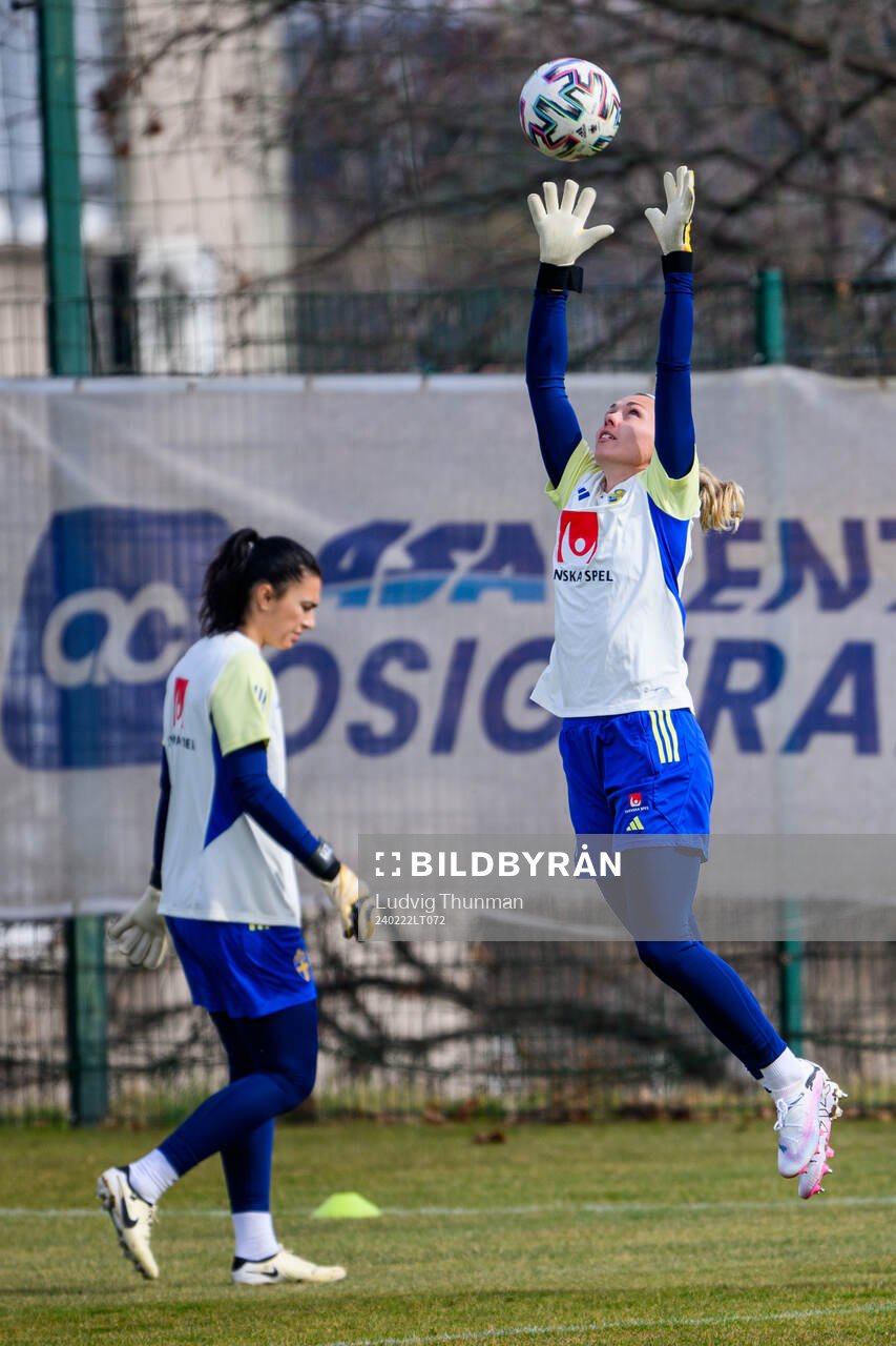 Goalkeeper Jennifer Falk of the women's national football