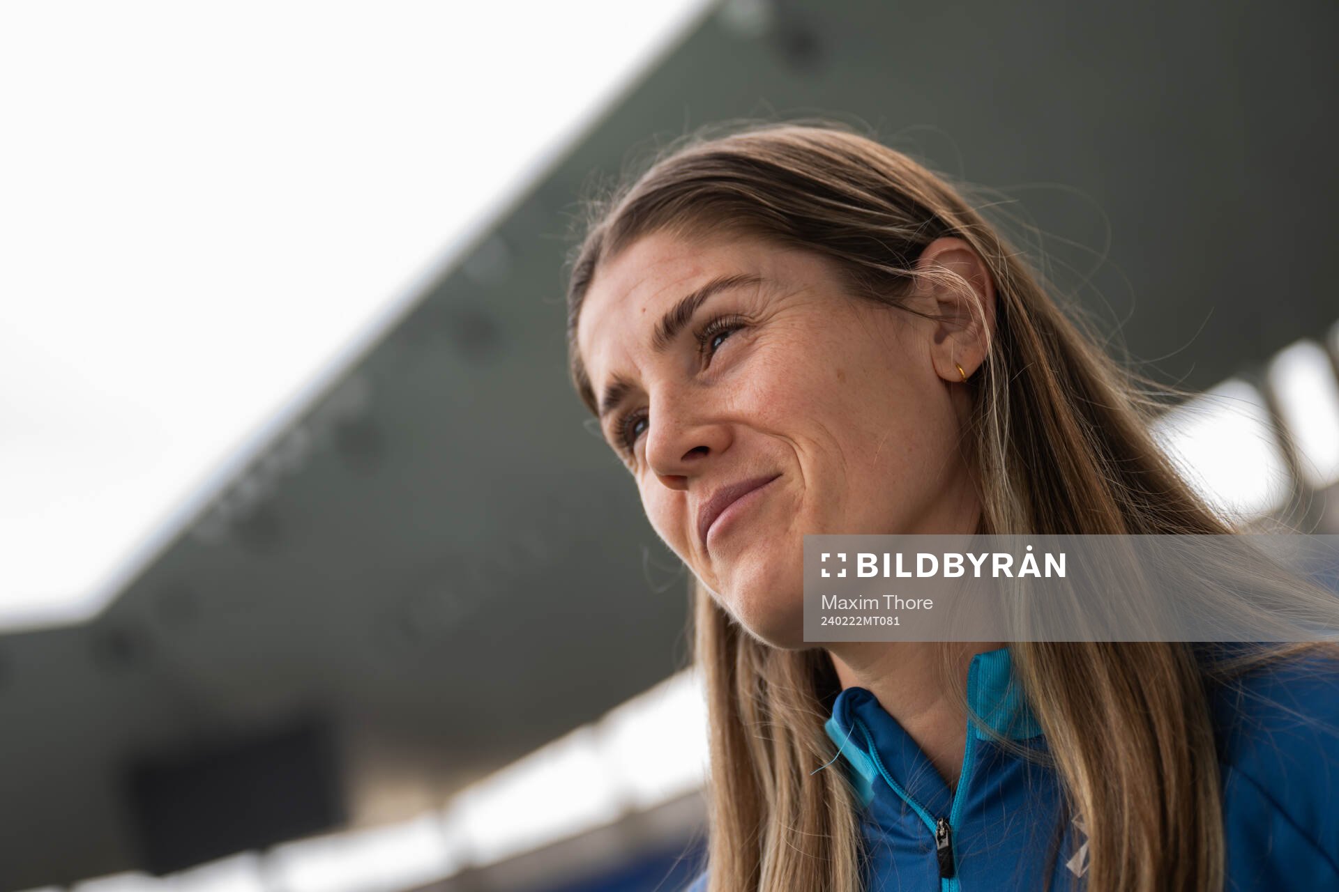  Maren Mjelde of the Norwegian women's national football team after a press conference on February 22, 2024 in Osijek. 
