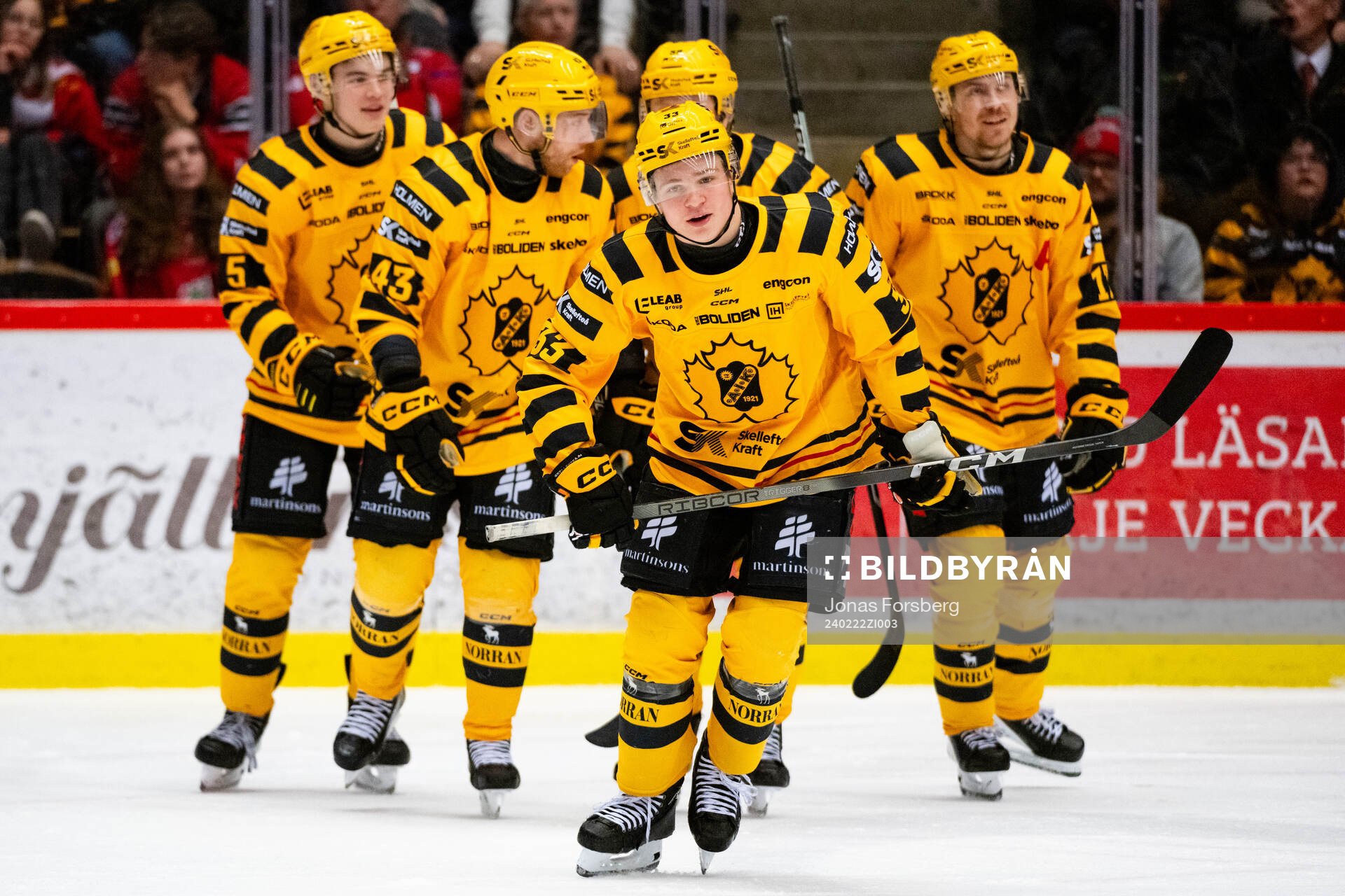 Skellefteås Zeb Forsfjäll jublar