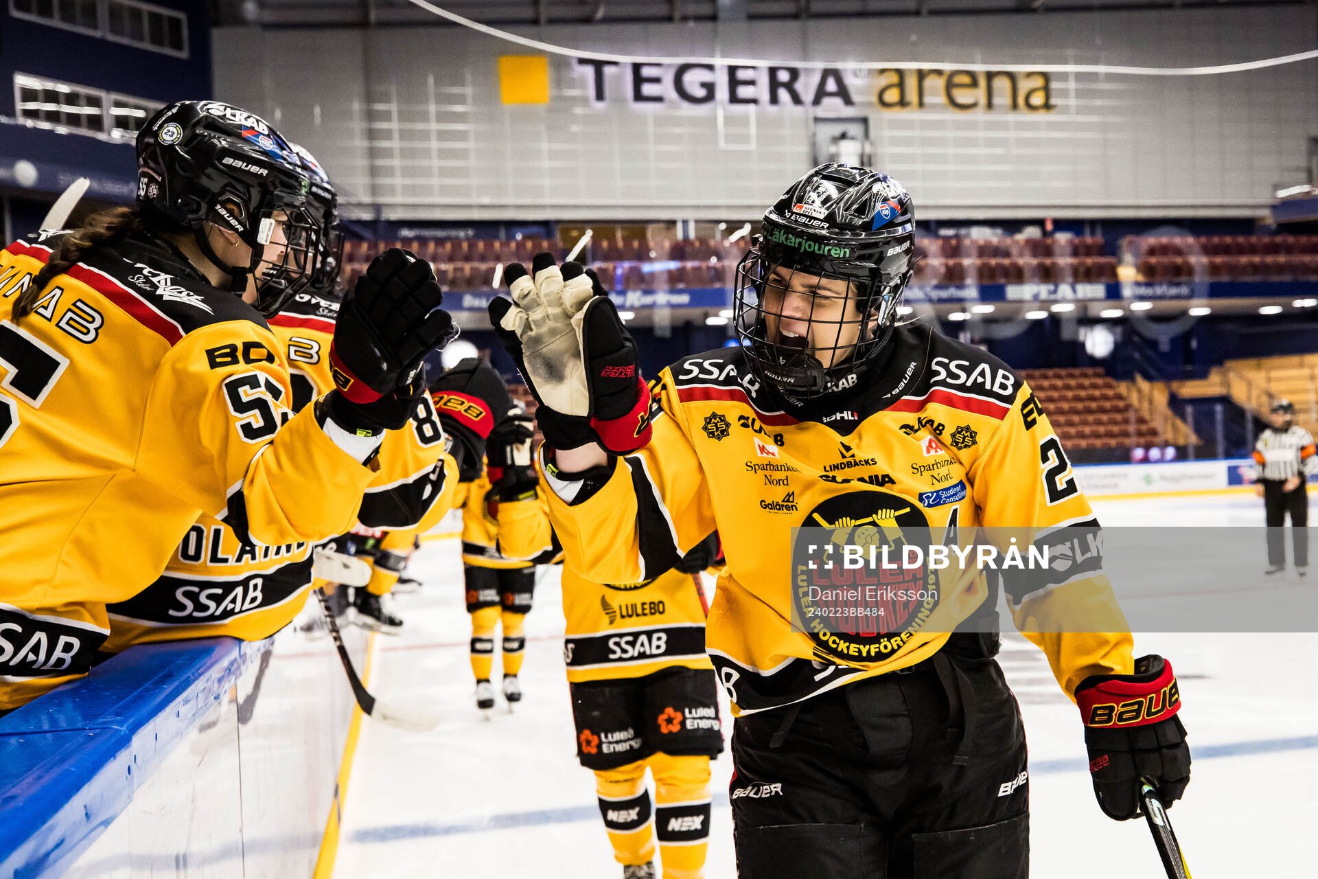 Luleås Emma Nordin jublar