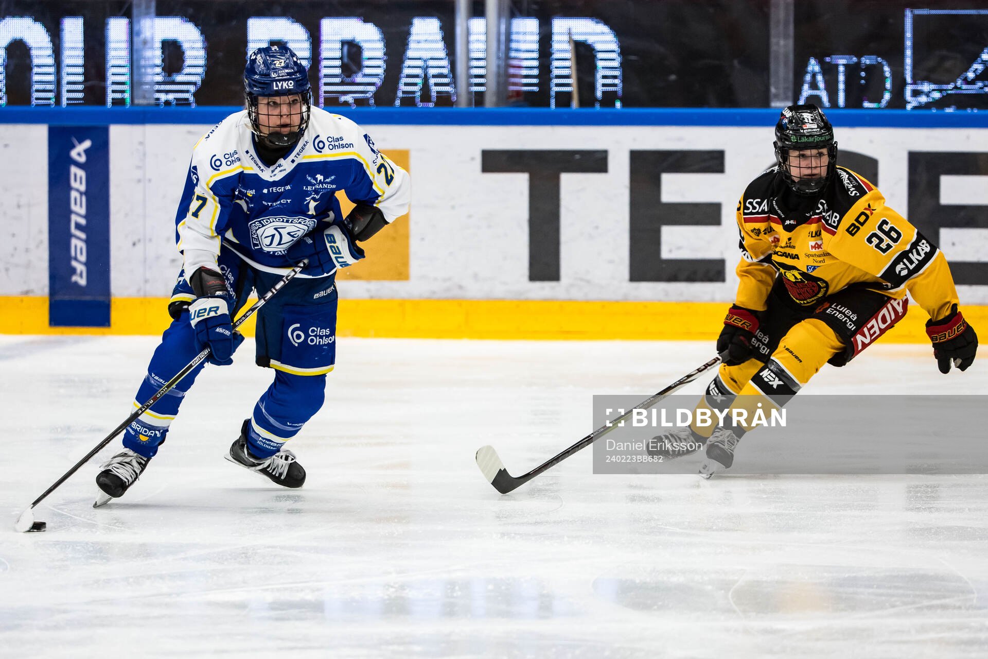 Leksands Shay Maloney och Luleås Sara Lindqvist