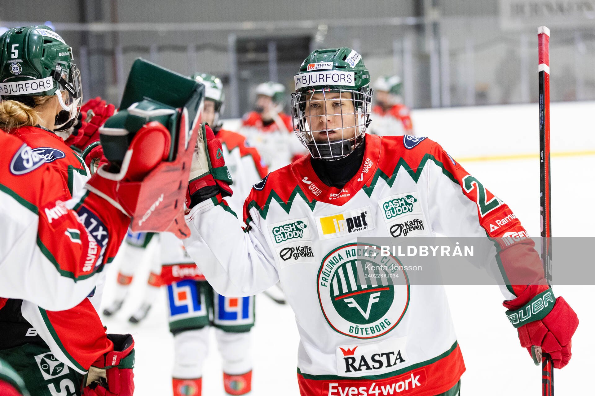 Frölundas Andrea Dalen jublar