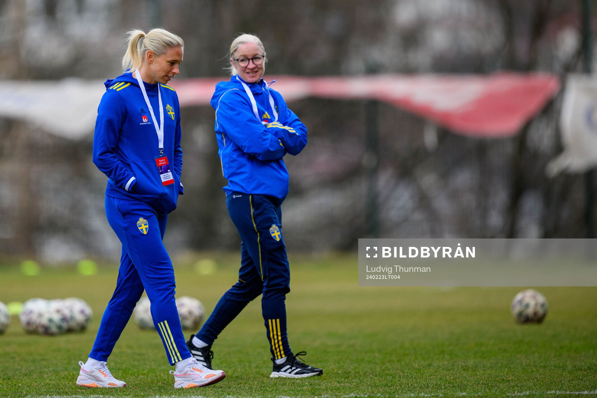 Jonna Andersson and Assistant coach Victoria Sandell of