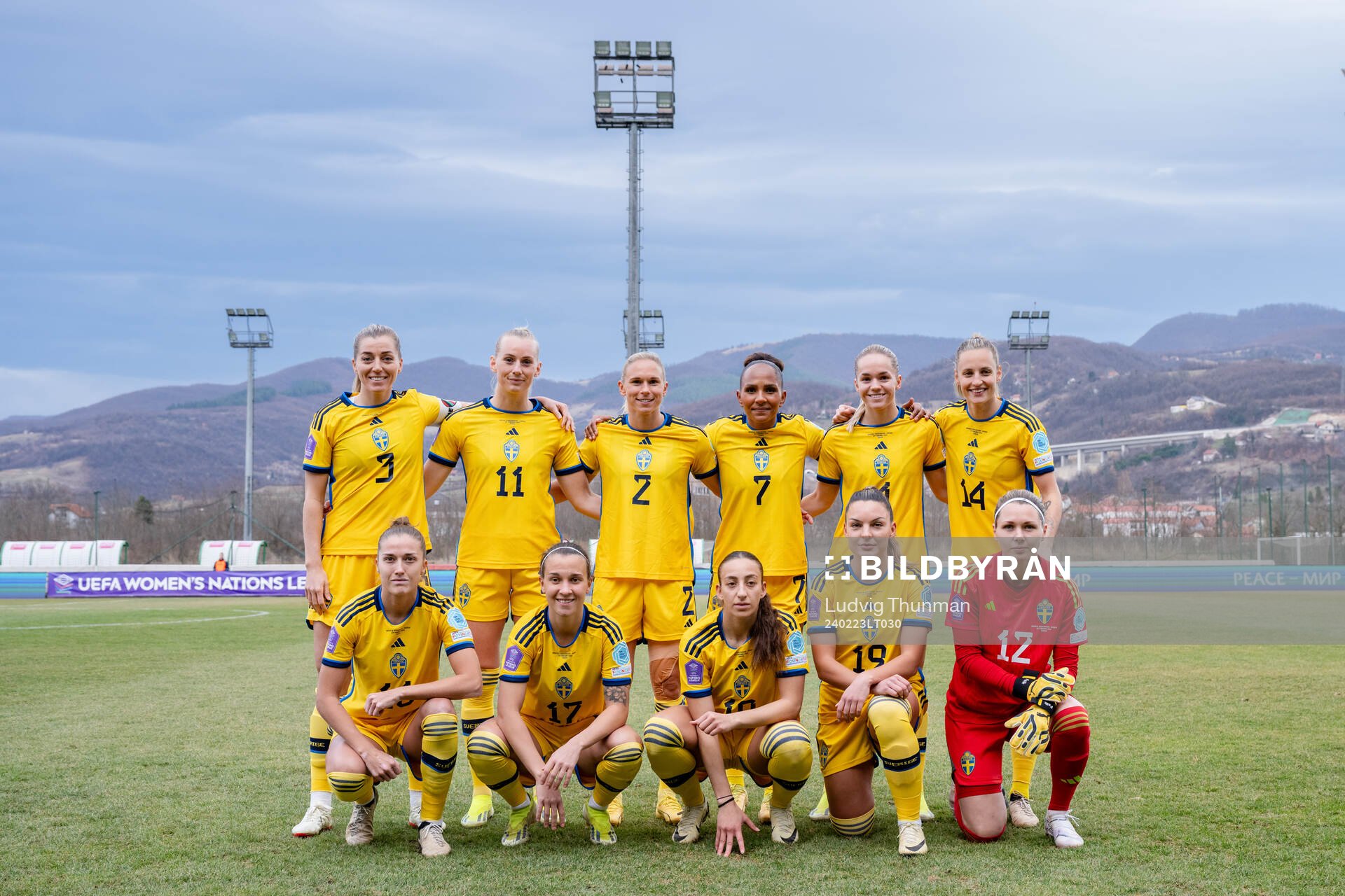 The starting eleven of Sweden