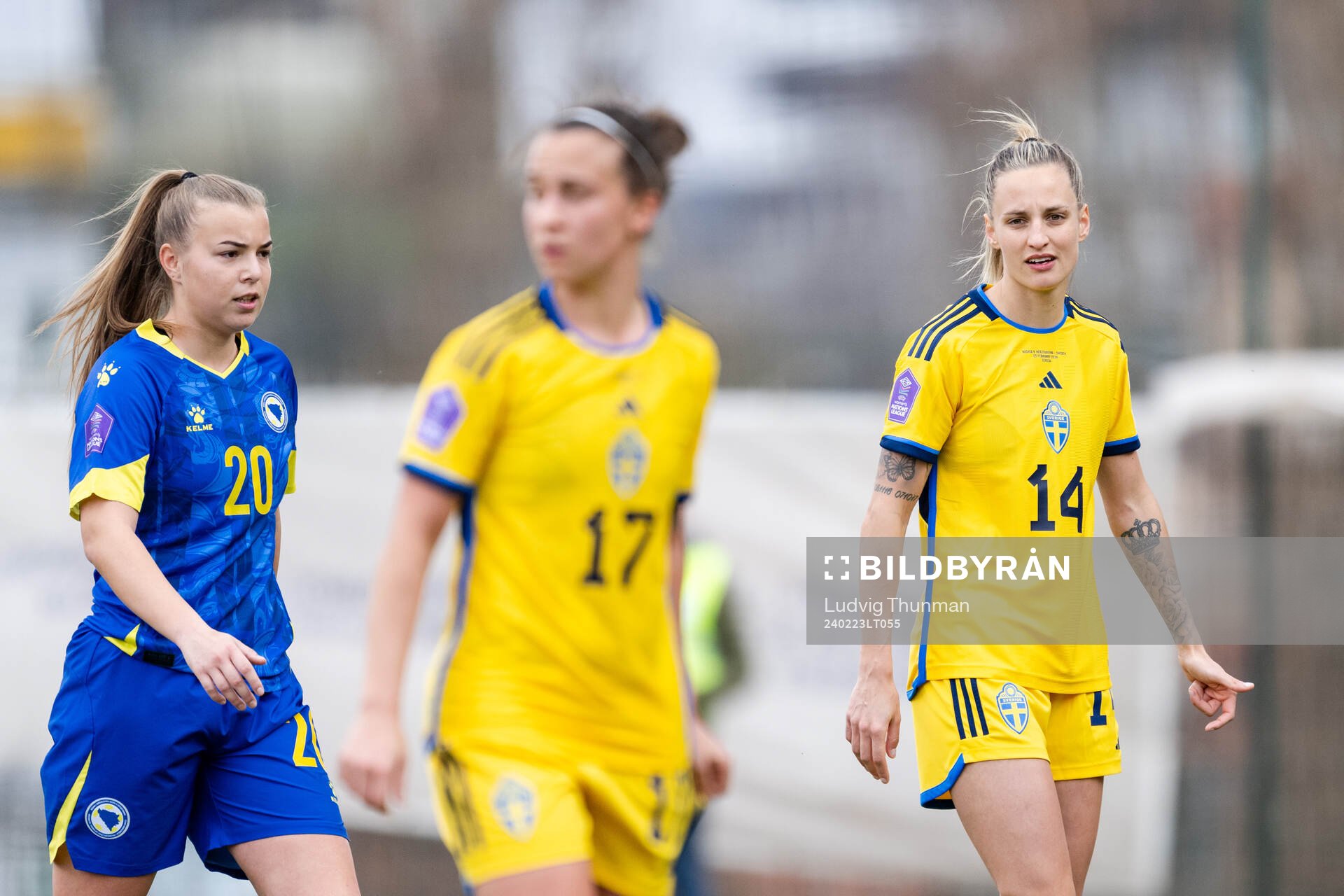 Maja Jelcic of Bosnia and Herzegovina and Nathalie Björn