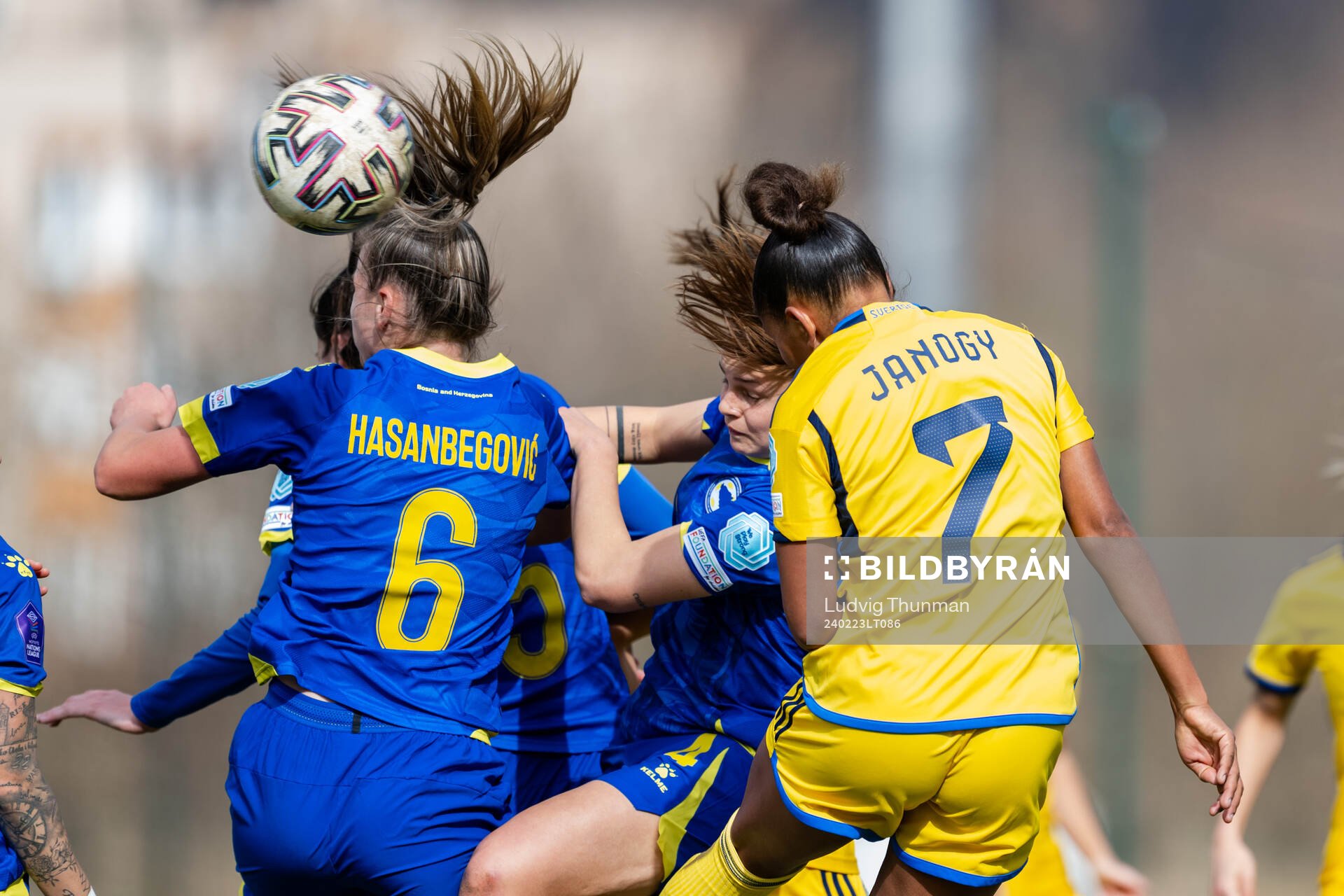 Madelen Janogy of Sweden scores the 0-2 goal