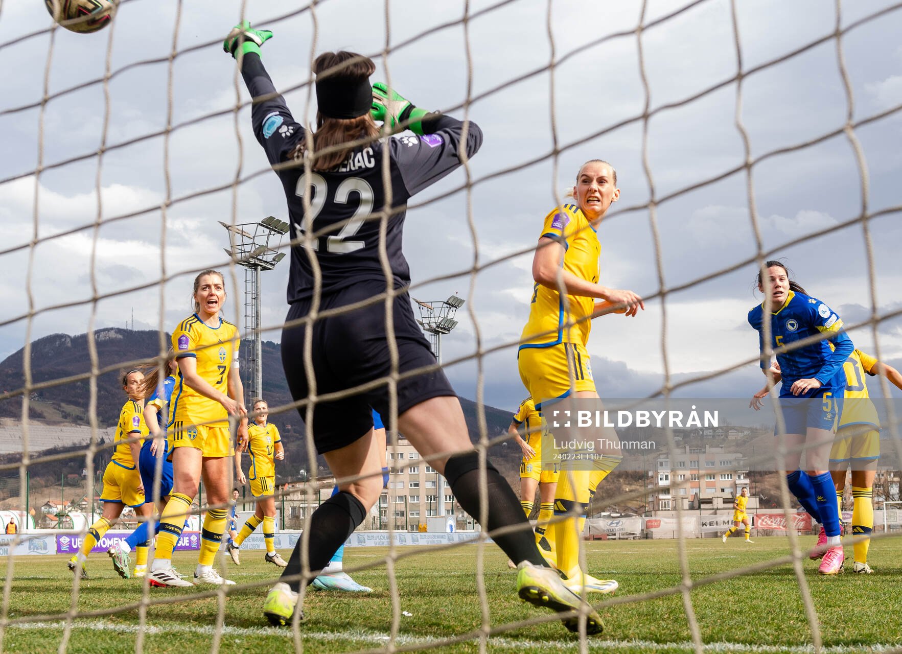 Madelen Janogy, not pictured, scores the 0-2 goal by behind
