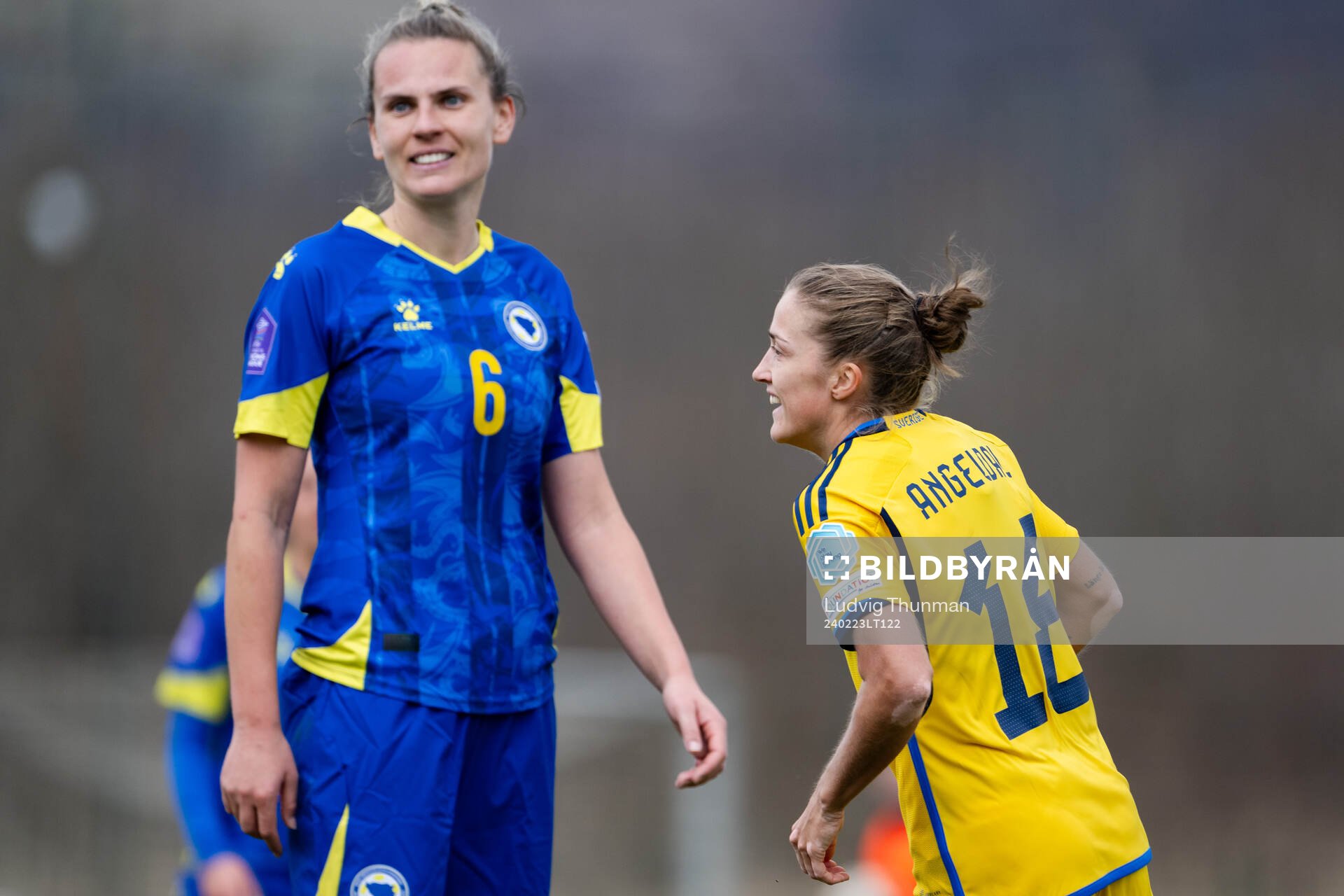 Filippa Angeldahl of Sweden celebrates the 0-3 goal