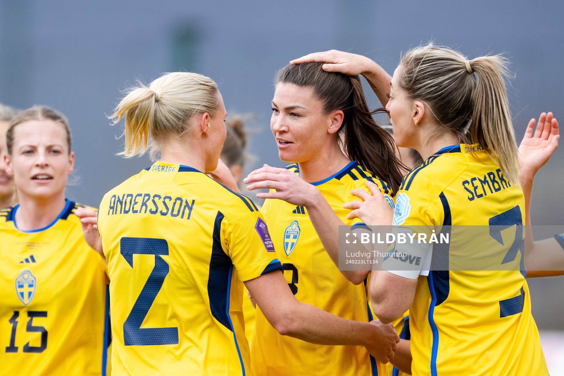 Pauline Hammarlund of Sweden celebrates the 0-4 goal
