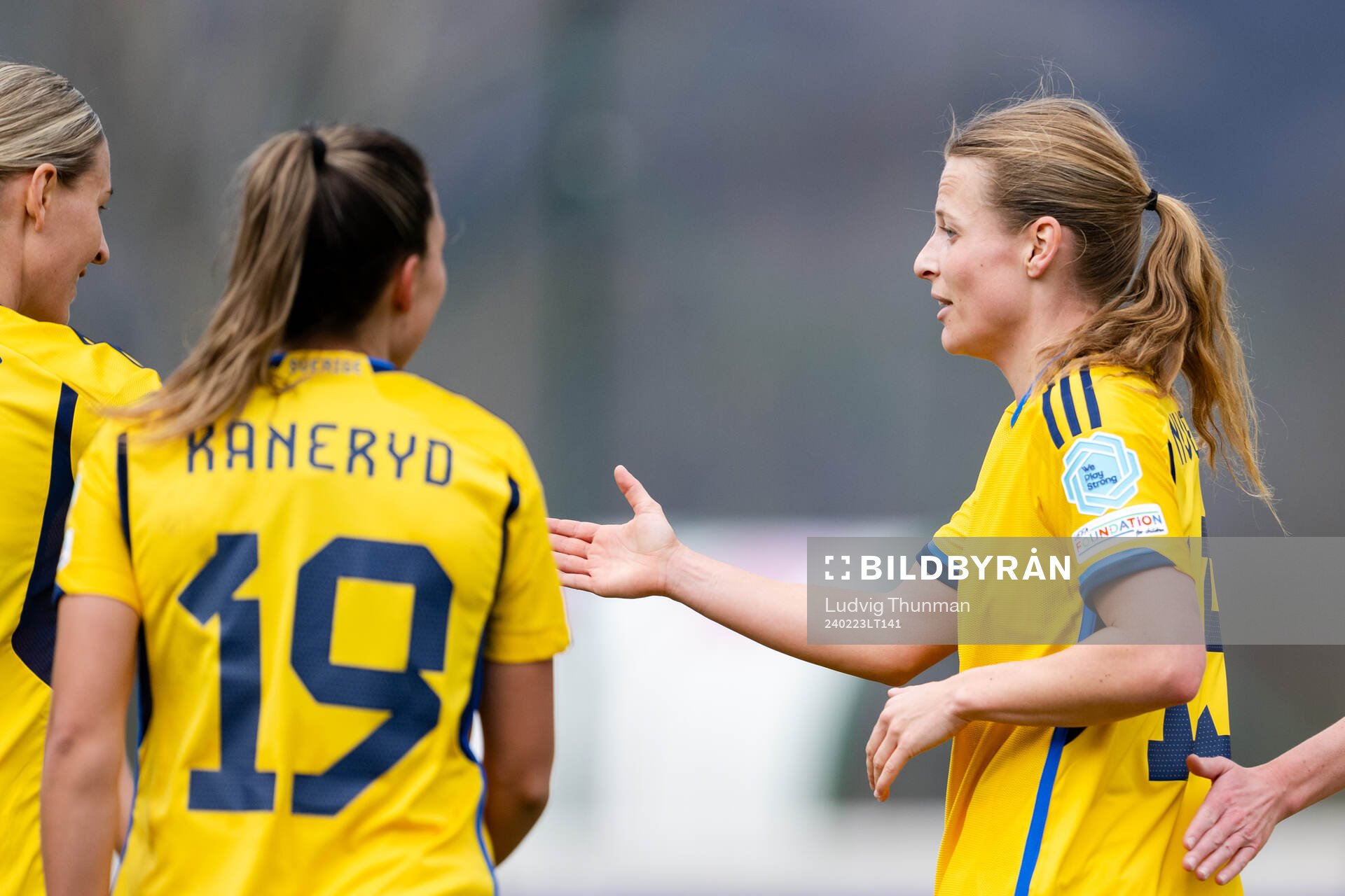 Anna Anvegård of Sweden celebrates the 0-5 goal