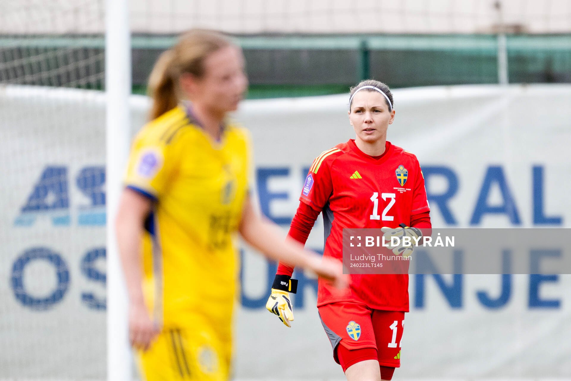 Goalkeeper Jennifer Falk of Sweden