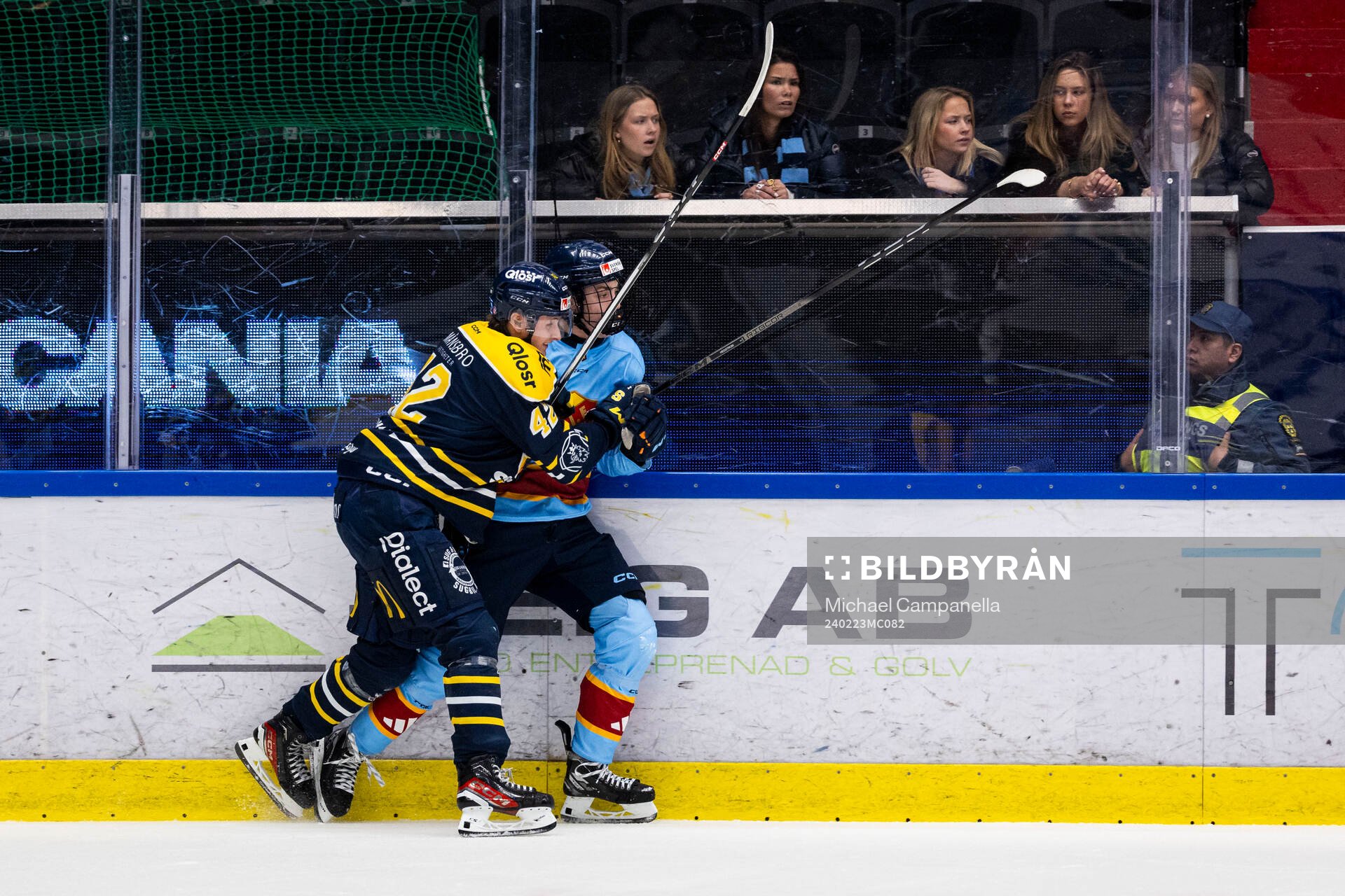 Djurgårdens Linus Eriksson och Södertäljes Ludvig