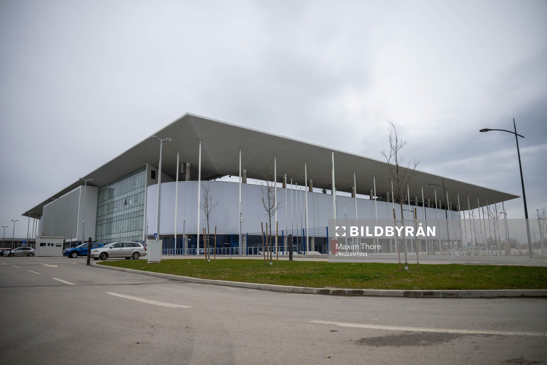 General exterior view of Opus Arena ahead of the UEFA Women's Nations League play-off football match between Croatia and Norway on February 23, 2024 in Osijek.