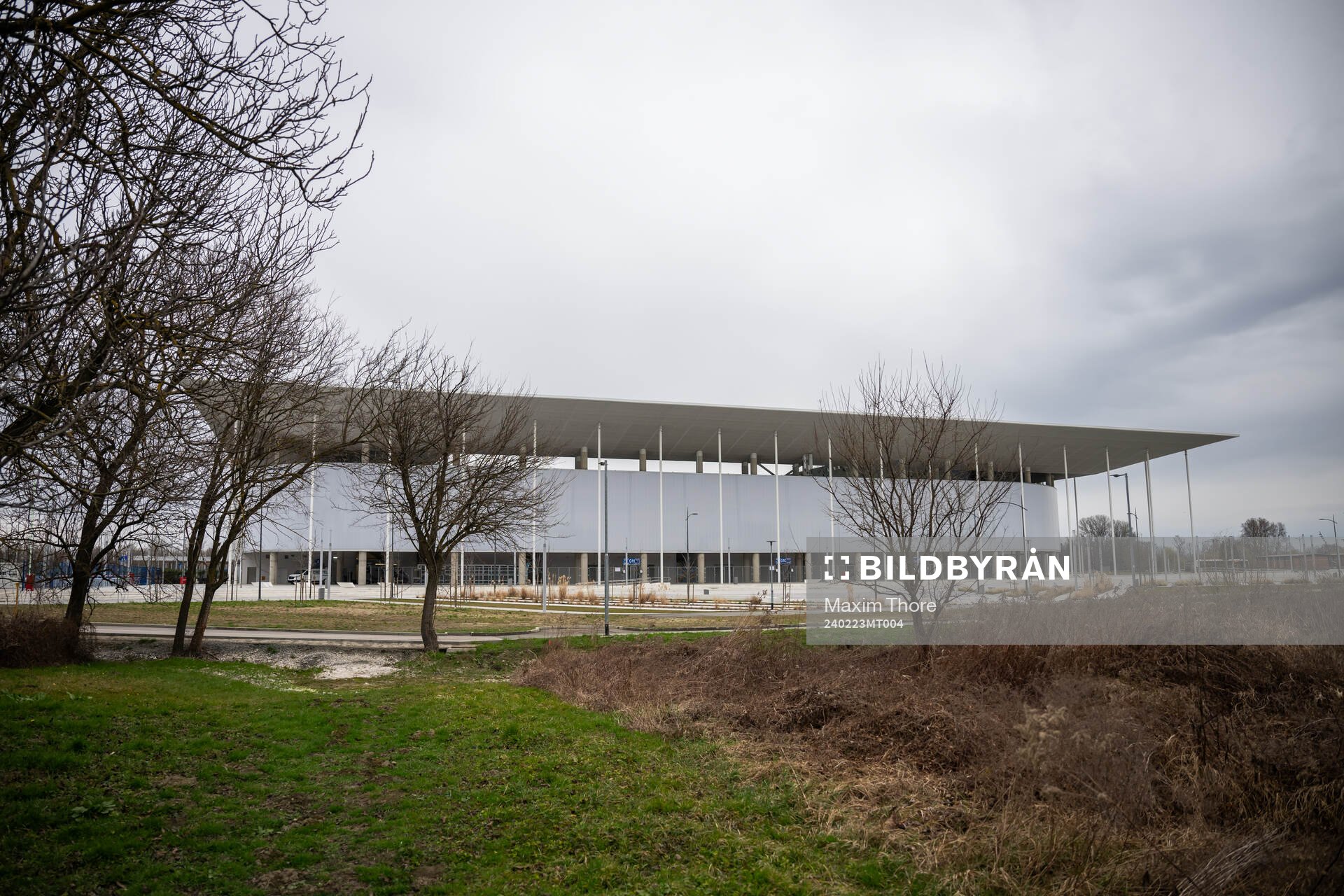 General exterior view of Opus Arena ahead of the UEFA Women's Nations League play-off football match between Croatia and Norway on February 23, 2024 in Osijek.
