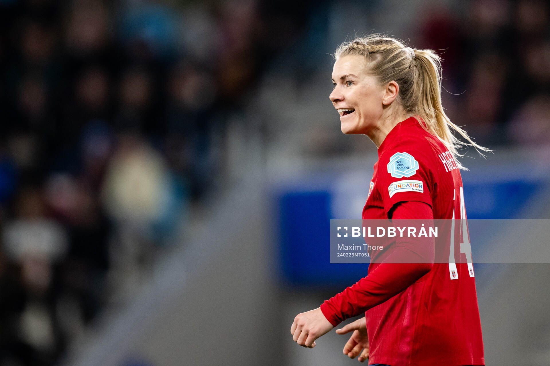 Ada Hegerberg of Norway celebrates the 0-1 goal