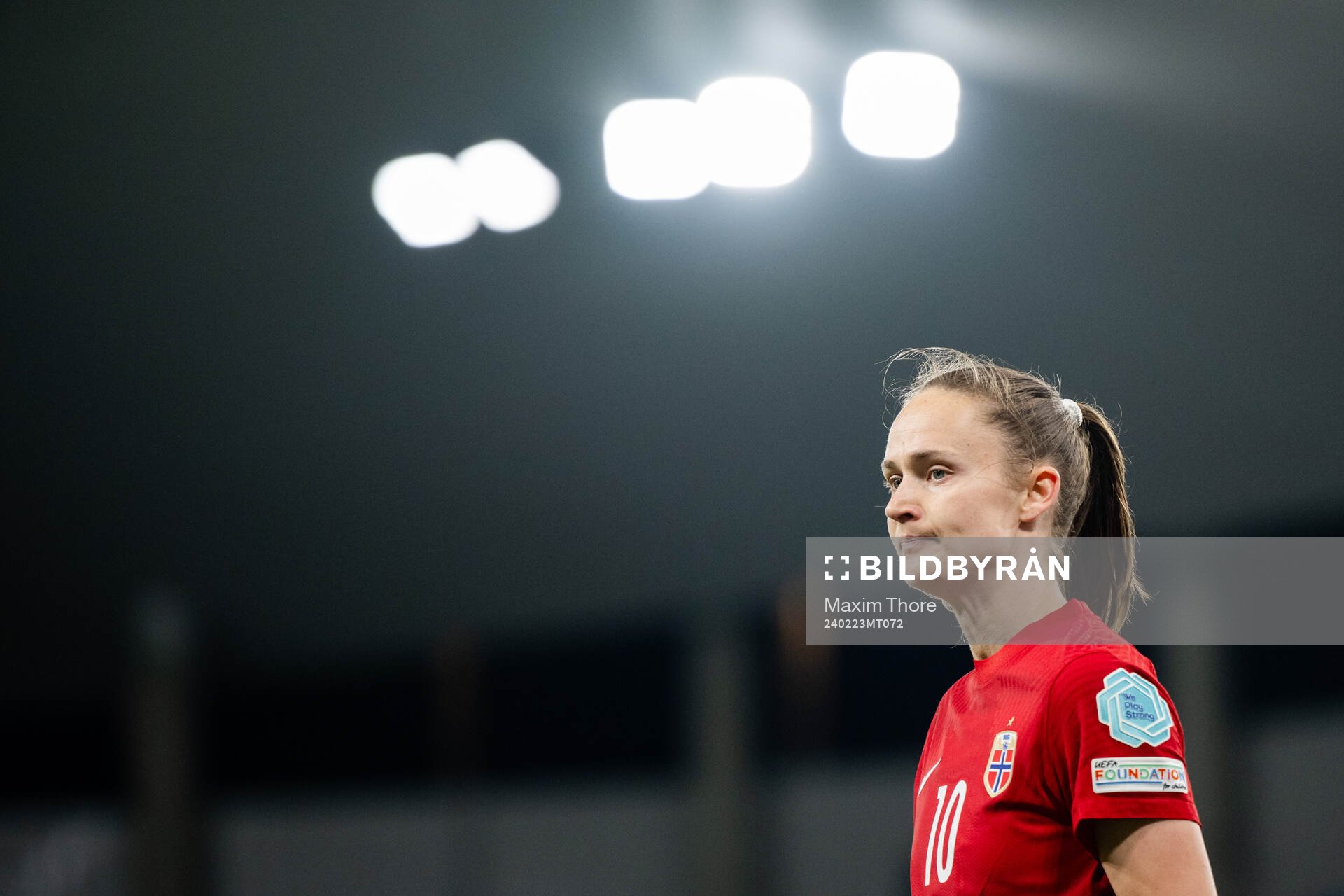 Caroline Graham Hansen of Norway during the UEFA Women's Nations League play-off football match between Croatia and Norway on February 23, 2024 in Osijek.