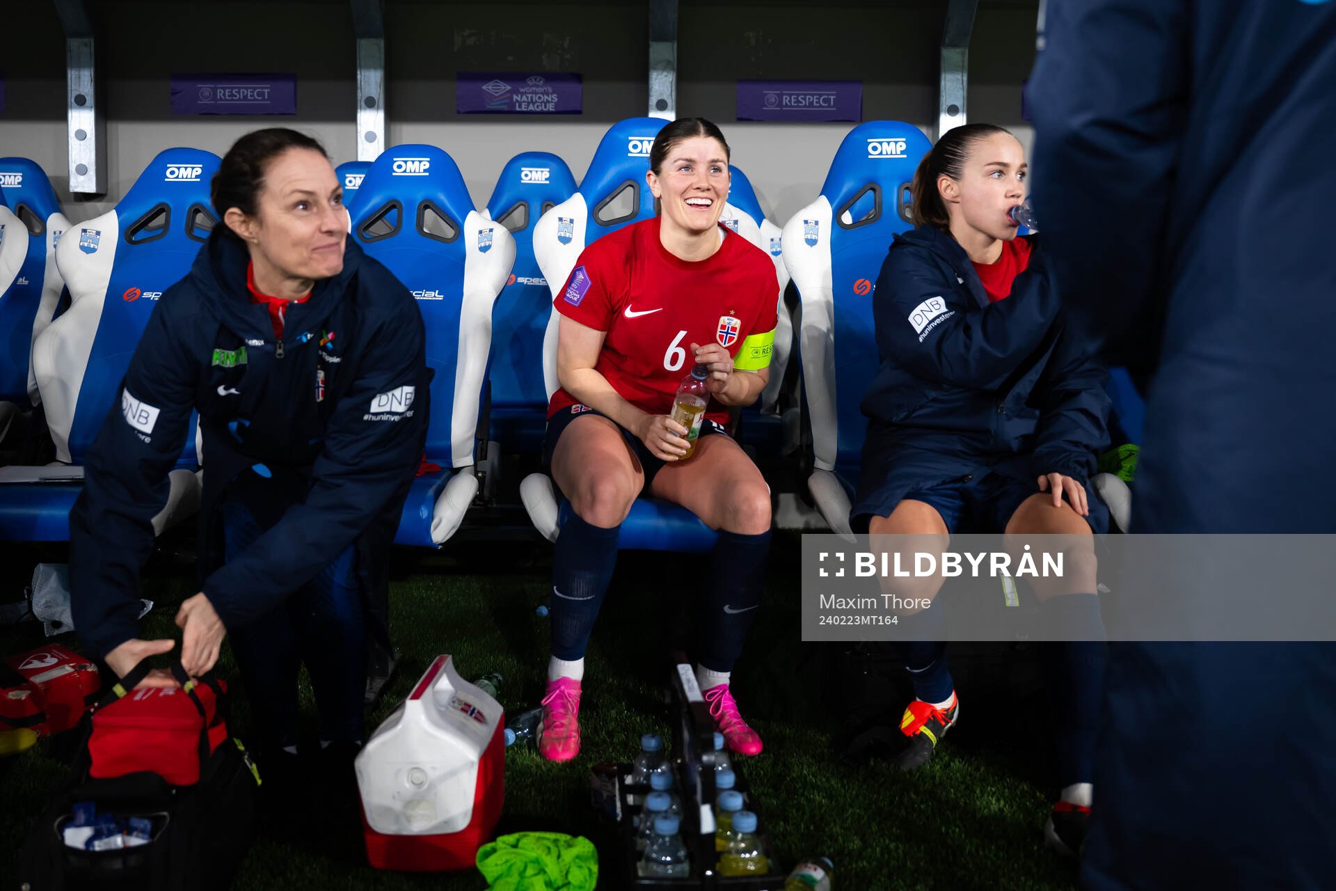 Maren Mjelde of Norway after the UEFA Women's Nations League play-off football match between Croatia and Norway on February 23, 2024 in Osijek.
