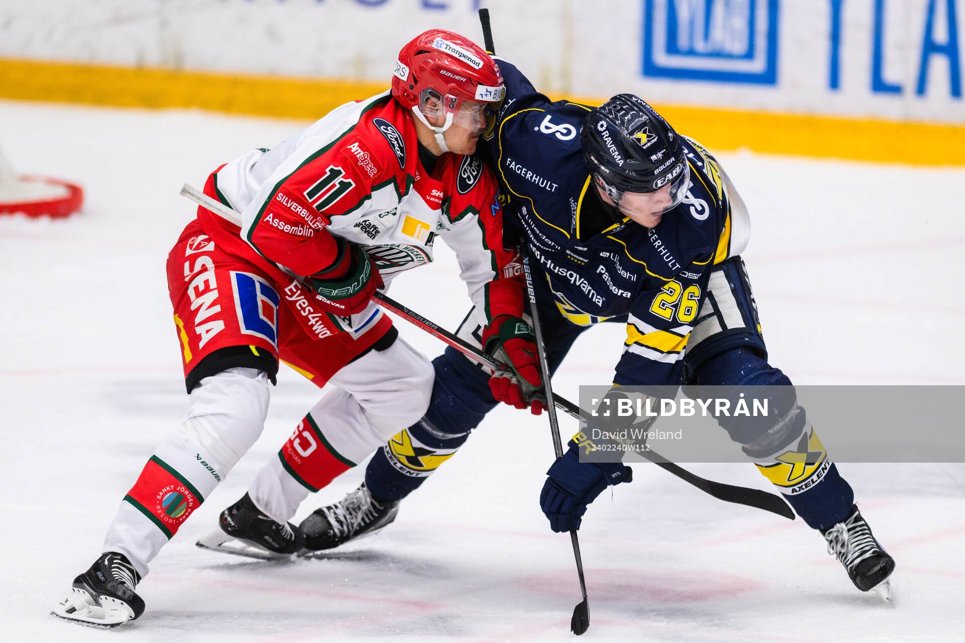 Frölundas Erik Borg och HV71s Tommi Tikka